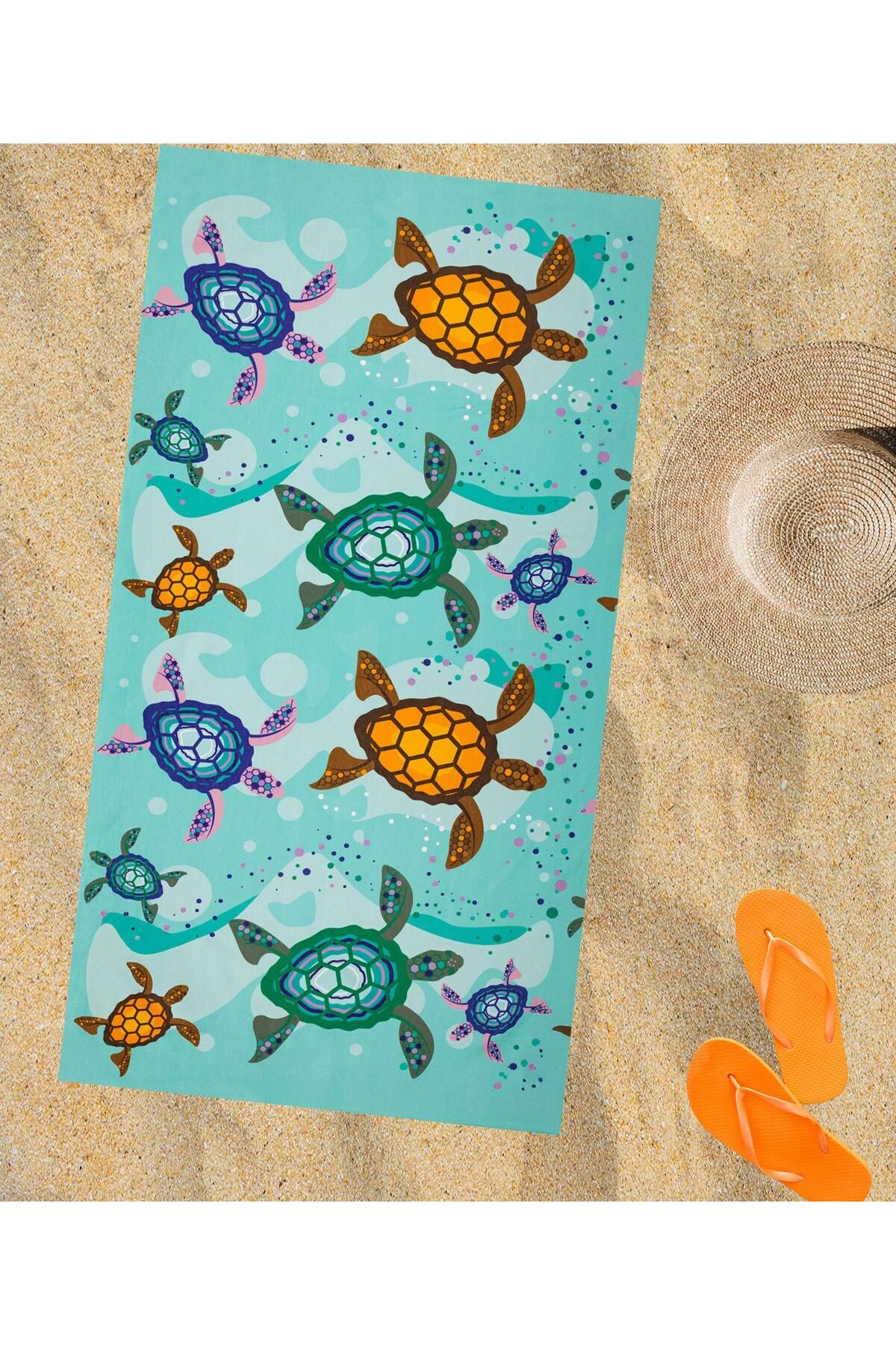 LADYHAND CARETTA BASKLI 80X155 CM PLAJ HAVLUSU