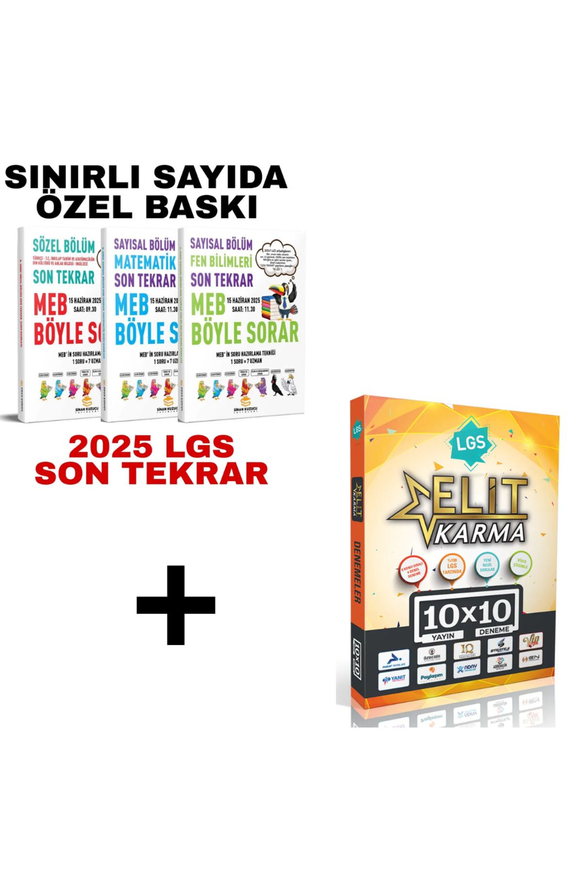 SİNAN KUZUCU YAYINLARI 2025 LGS SON TEKRAR SÖZEL + SAYISAL BÖLÜM SORU BANKASI SETİ + ELİT KARMA 10 GENEL DENEME 2025