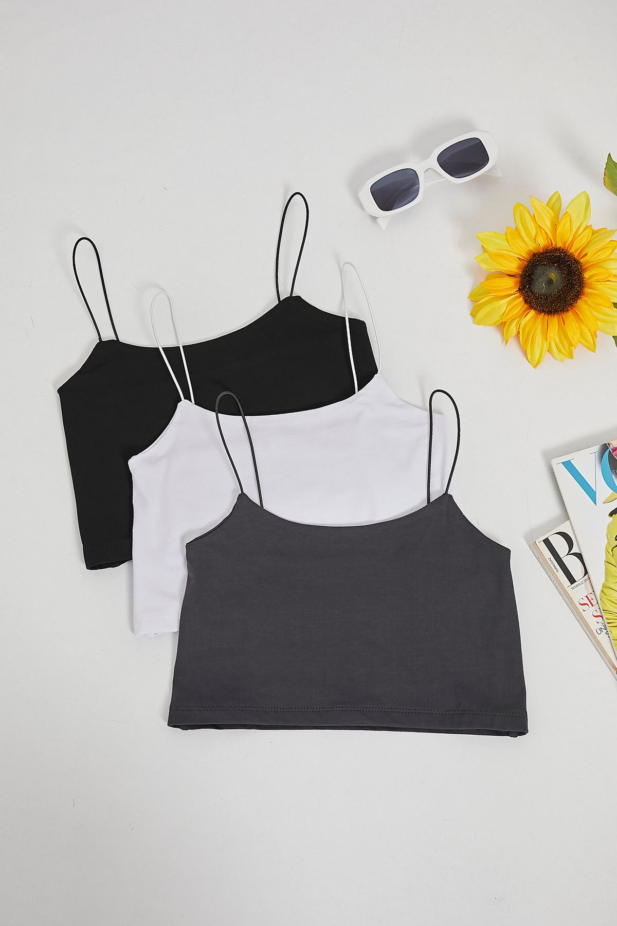 Arma Life ARMALIFE 20544 3 LÜ İP ASKILI CROP KADIN ATLET