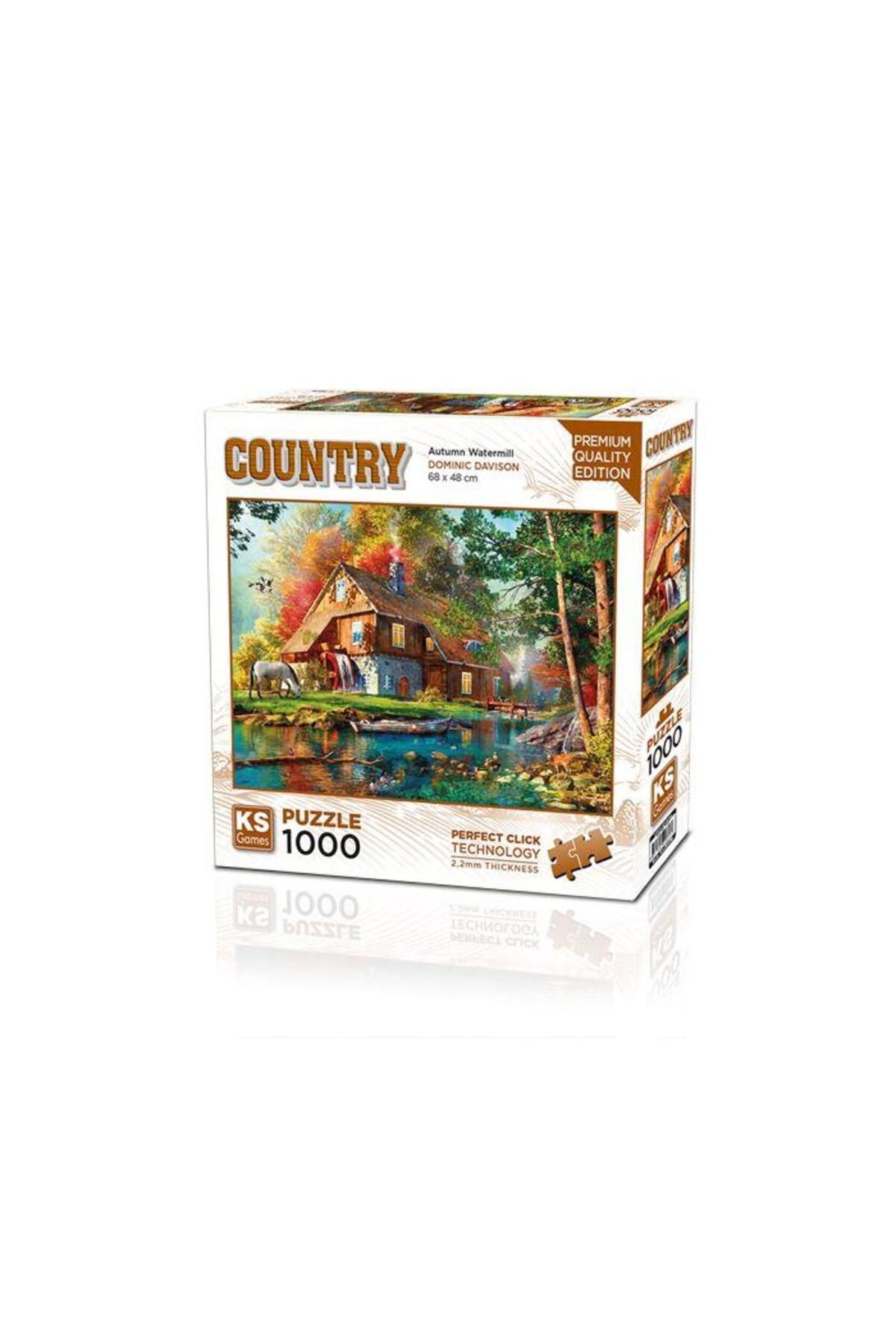 Ks Puzzle Autumn Watermill Puzzle 1000 Parça