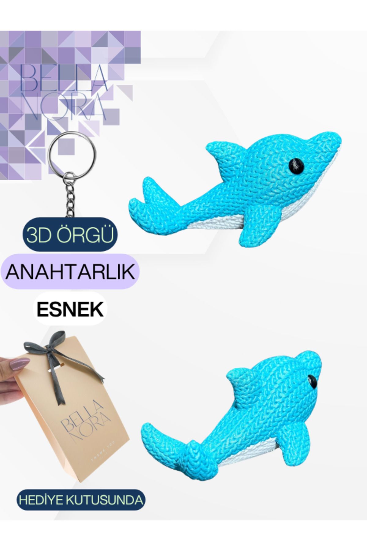 Bellanora Örgü Anahtarlık En Sevilen Animasyon Çizgi Film Hayvan Kahramanları Amigurumi Özel Hediye Kutusunda