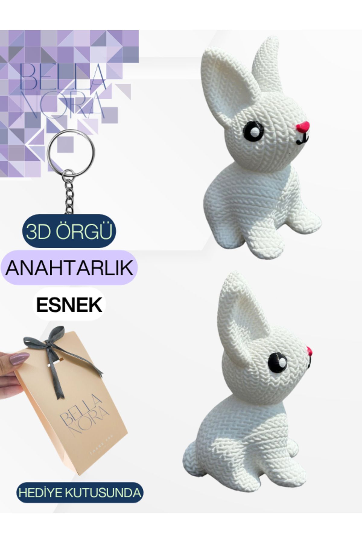 Bellanora Örgü Anahtarlık En Sevilen Animasyon Çizgi Film Hayvan Kahramanları Amigurumi Özel Hediye Kutusunda