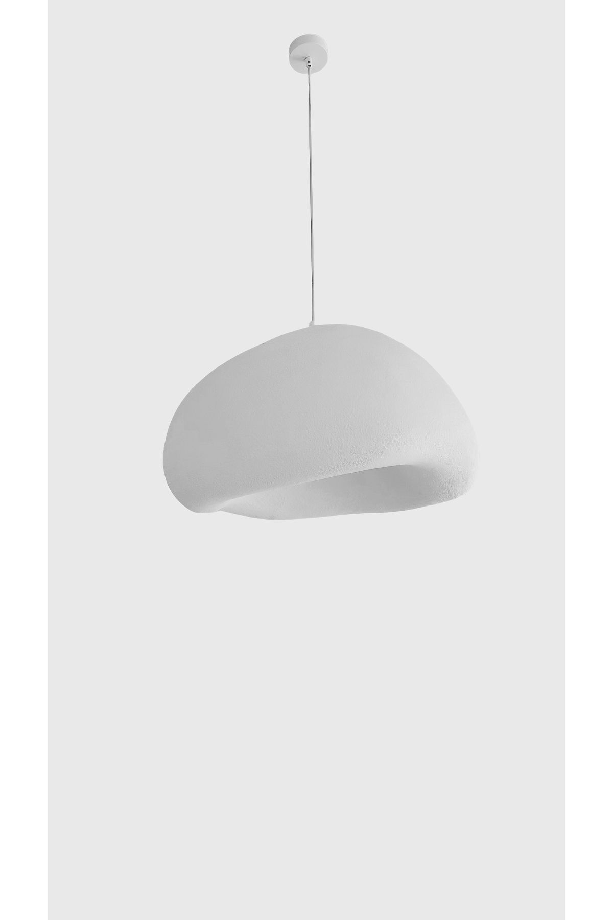 Lunalore Modern Tasarım Beton Görünümlü Bohem Tekli Sarkıt Avize 60 CM E27 Duy