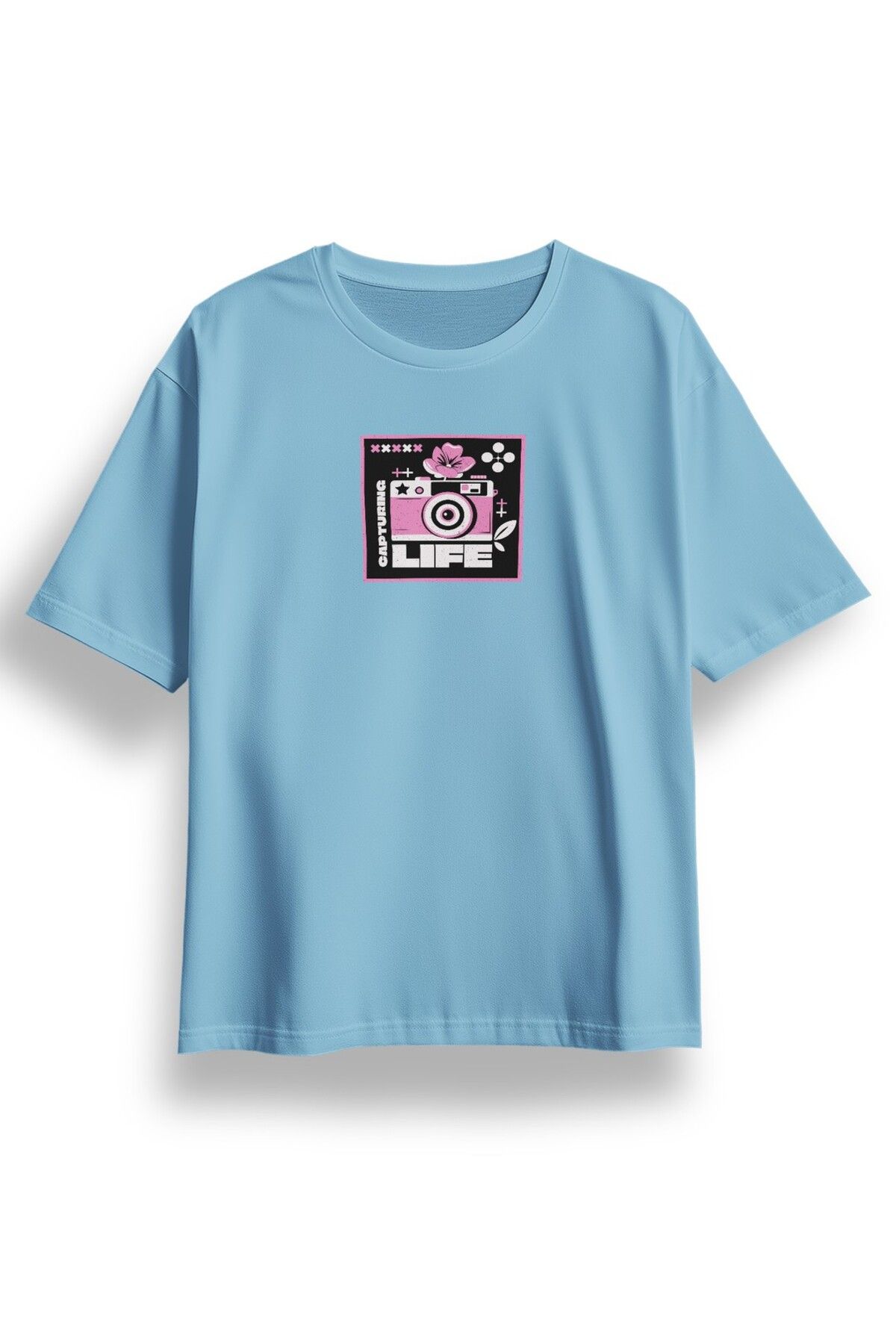 LUMARTA Oversize Capturing Life Baskılı Tshirt