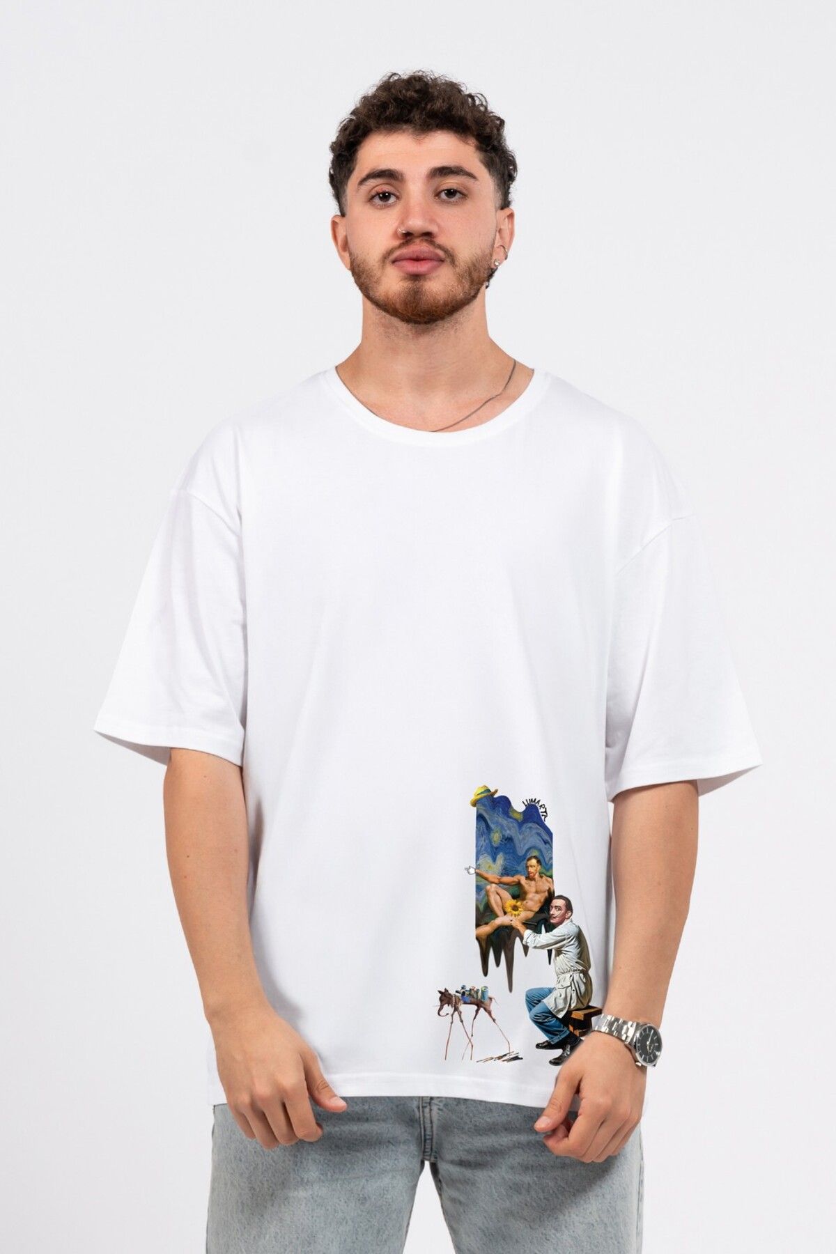 LUMARTA Oversize Dali Baskılı Tshirt