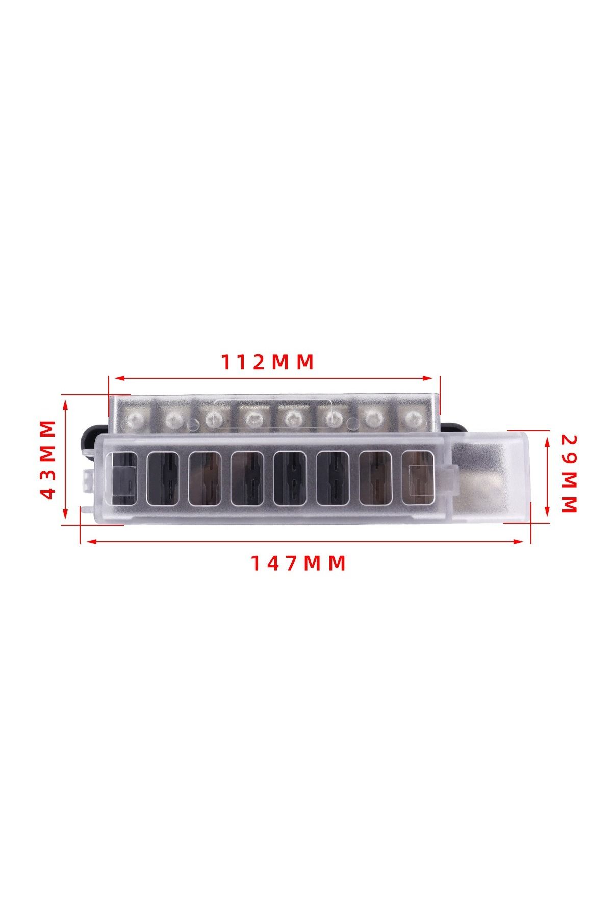 Choice-Car Boat Fuse Box Holder With 8 Way Blade Fuse Holder Block & Warning Indicator 12V~24V Power Dis... 2