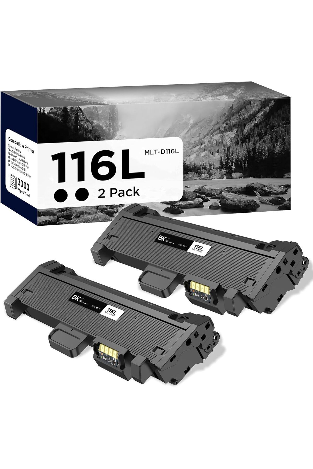 Samsung Xpress SL-2625D SL-M2825DW SL-M2675FN SL-2875FW SL-M2835 SL-M2885FW Printer (Black, 2 Pack)