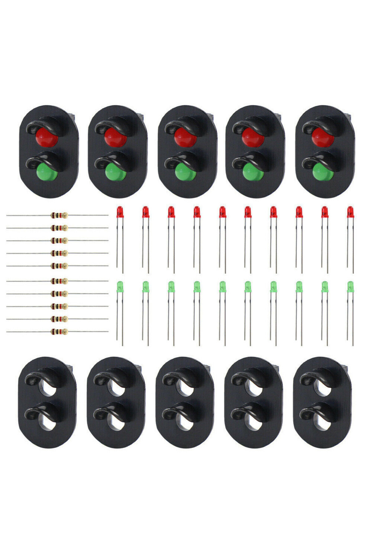 Choice-10pcs Signal Heads With 3mm Leds For Railway Signal Ho Or Oo Scale Building Construction Toys Mod... 2