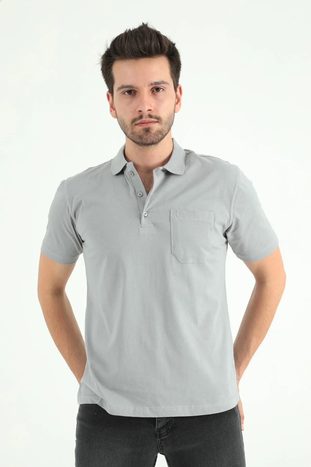 LİFERA Lifera Erkek Cep Detaylı Polo Yaka T-shirt