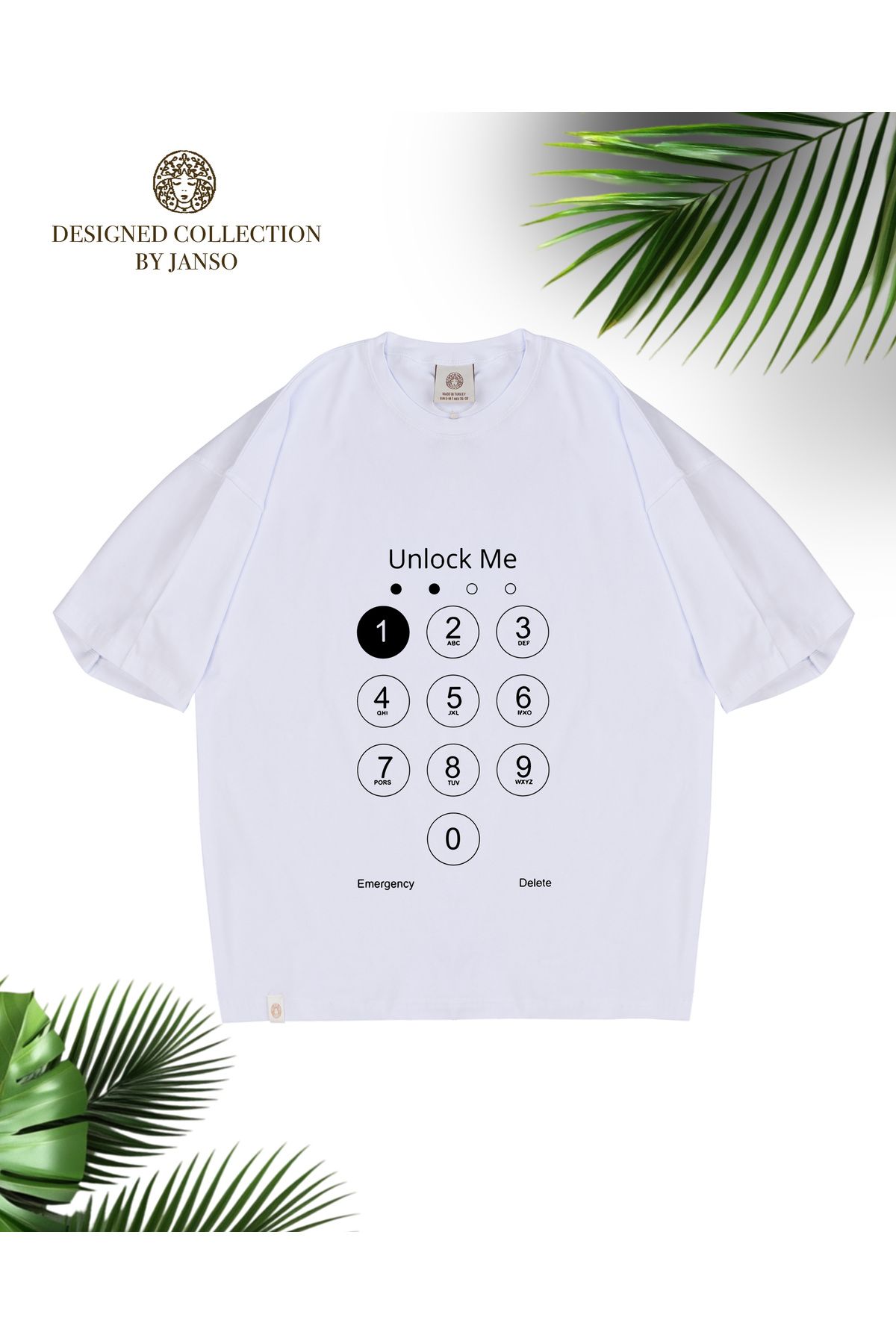 JANSO GROUP - KADIN BASKILI TSHIRT PAMUKLU OVERSİZE