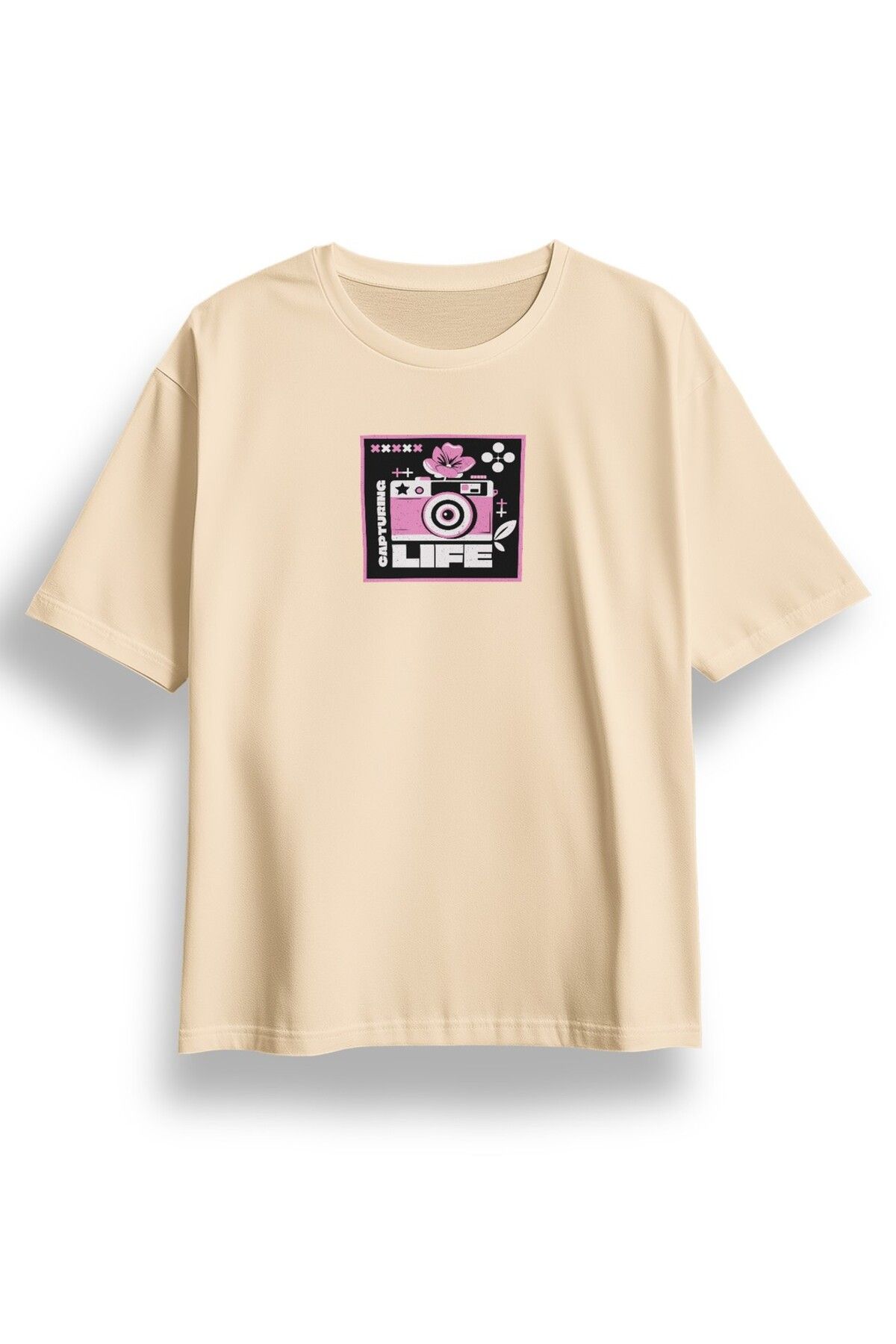 LUMARTA Oversize Capturing Life Baskılı Tshirt