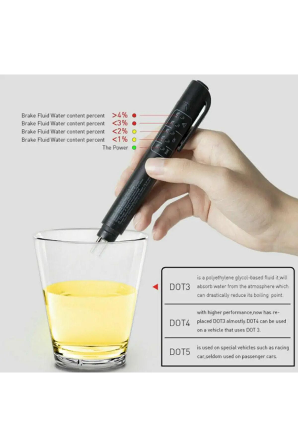 Choice-Universal Brake Fluid Tester Accurate Oil Quality Diagnostic Tools LED Indicator Liquid Testing P... 6