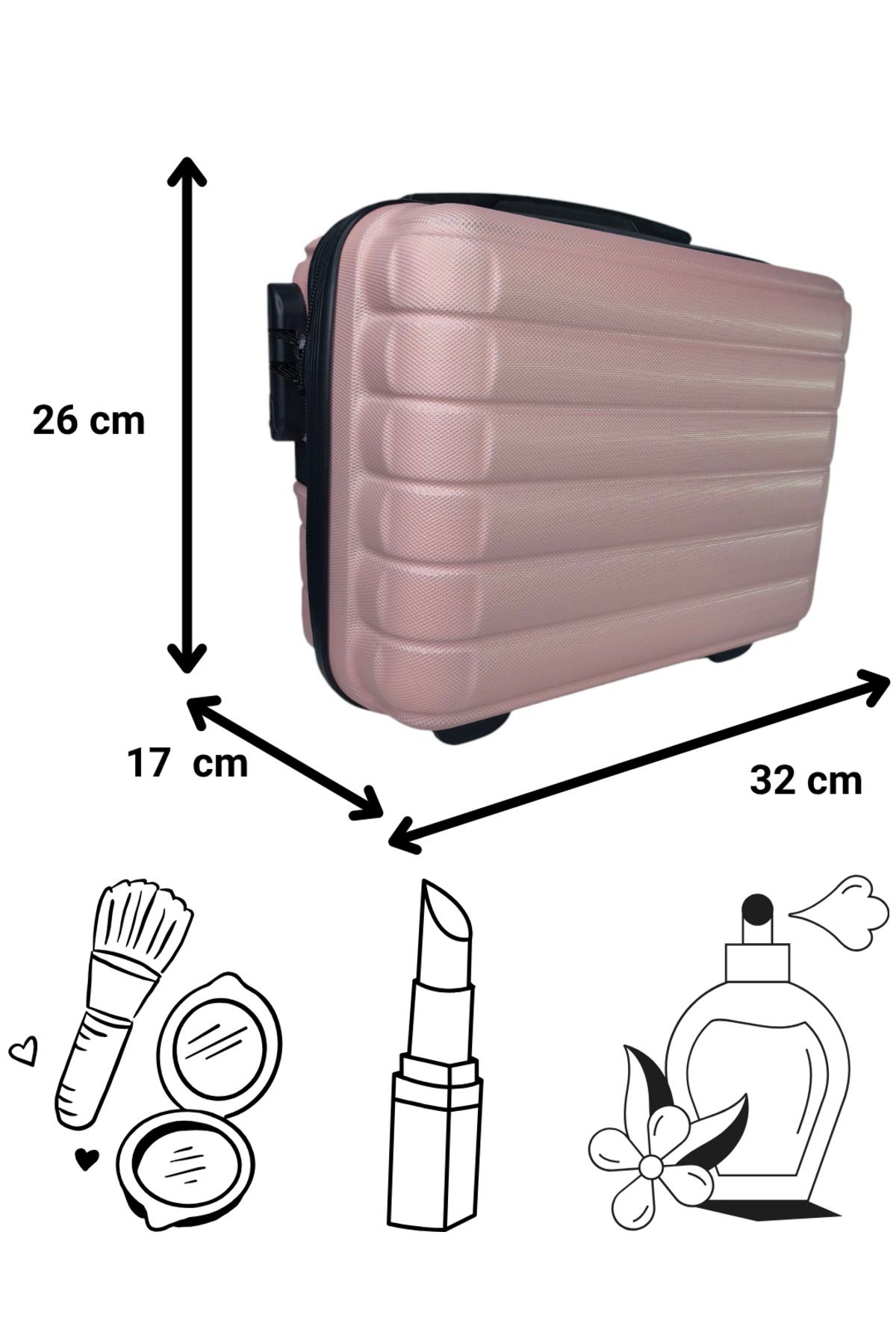 LIGHTINGHM Makyaj ve Kozmetik Organizer El Çantası