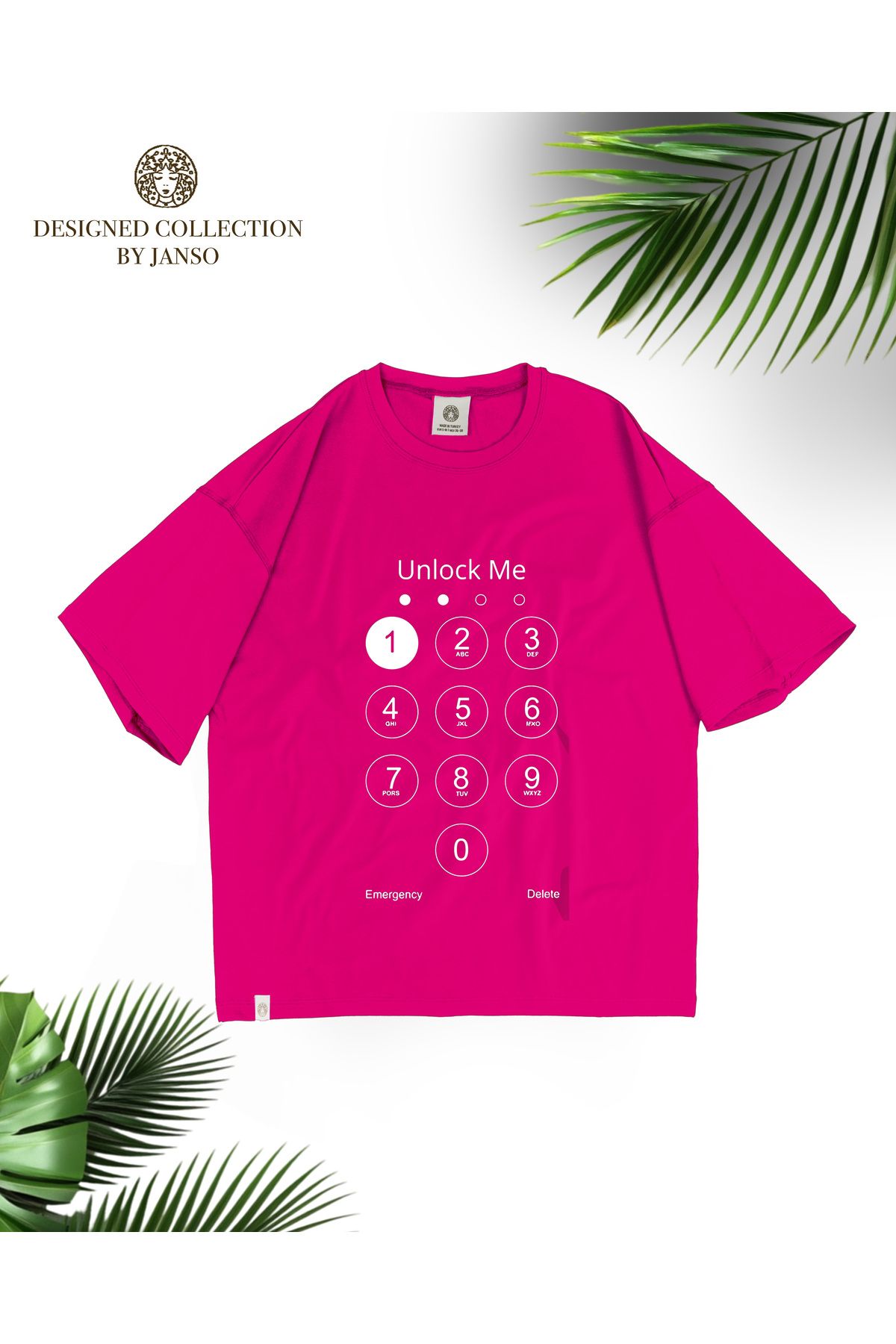 JANSO GROUP - KADIN BASKILI TSHIRT PAMUKLU OVERSİZE
