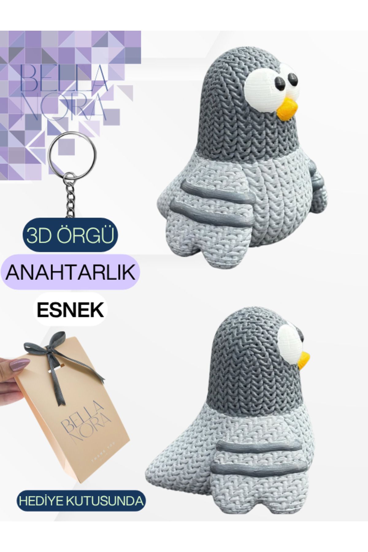 Bellanora Örgü Anahtarlık En Sevilen Animasyon Çizgi Film Hayvan Kahramanları Amigurumi Özel Hediye Kutusunda
