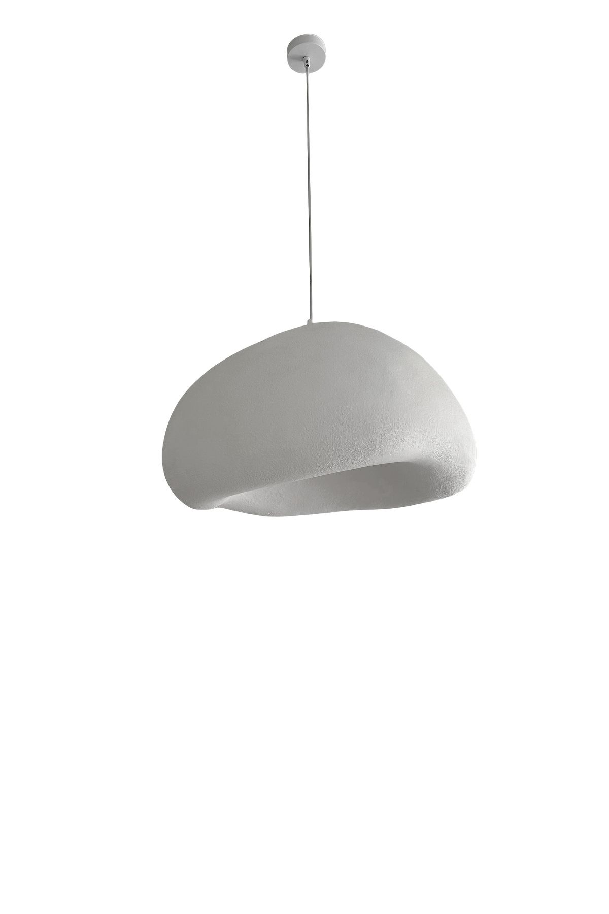 Lunalore Modern Tasarım Beton Görünümlü Bohem Tekli Sarkıt Avize 60 CM E27 Duy