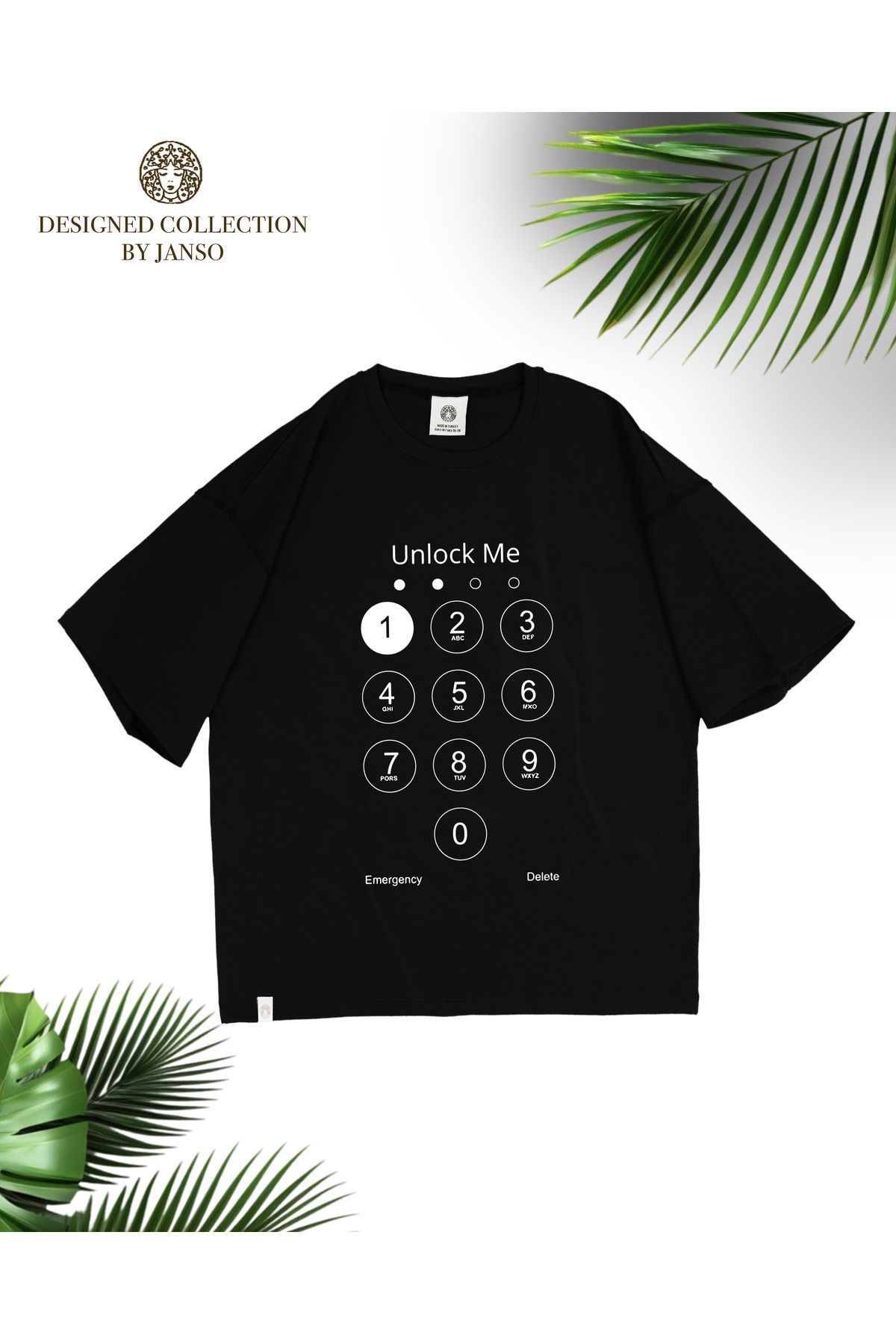 JANSO GROUP - KADIN BASKILI TSHIRT PAMUKLU OVERSİZE