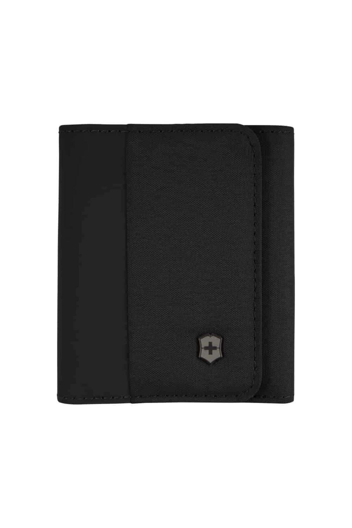 Victorinox 653365 Travel Essential Tri fold Cüzdan, Siyah