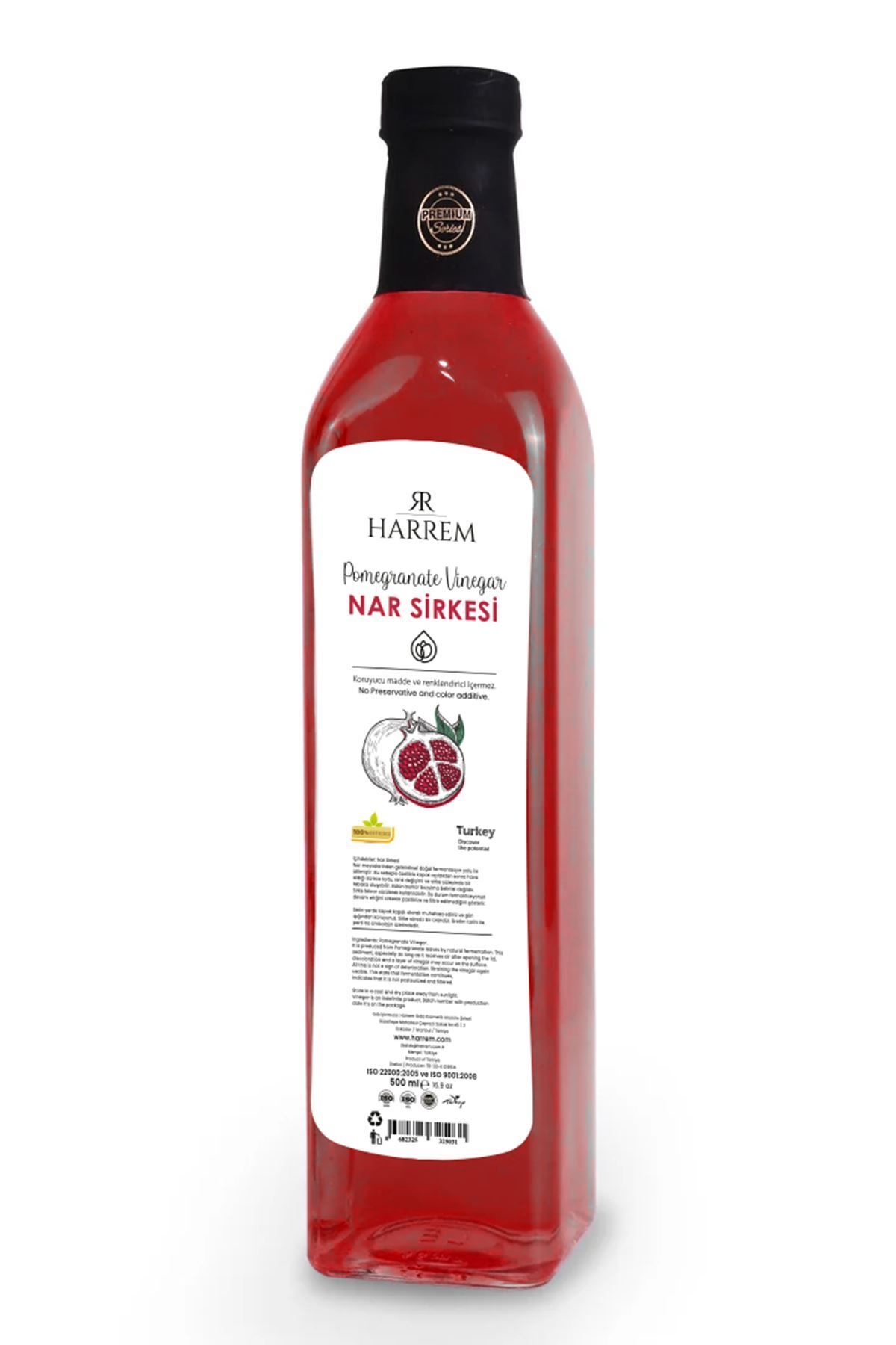 Harrem Nar Sirkesi Doğal Fermantasyon 500ml Cam Şişe