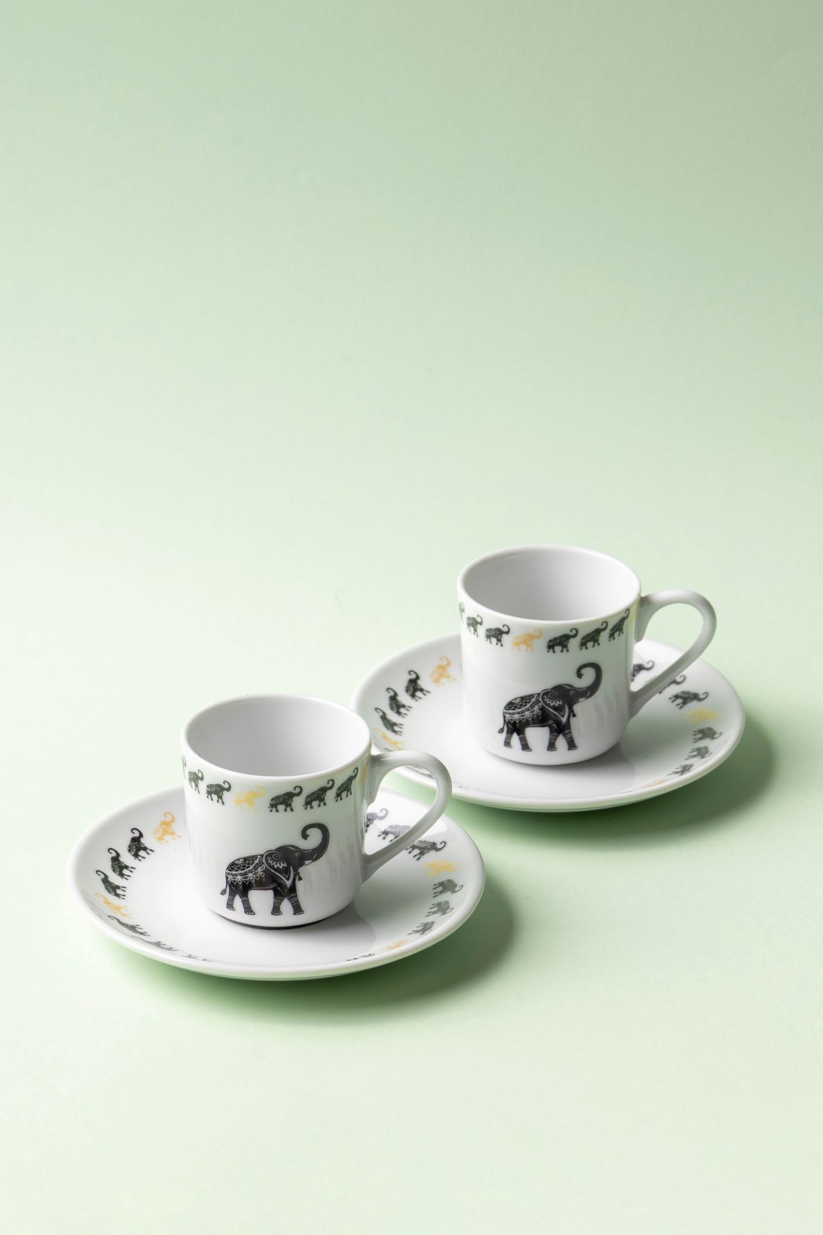 FH finehome Elephant Porselen 4 Parça 2'li Fincan Takımı
