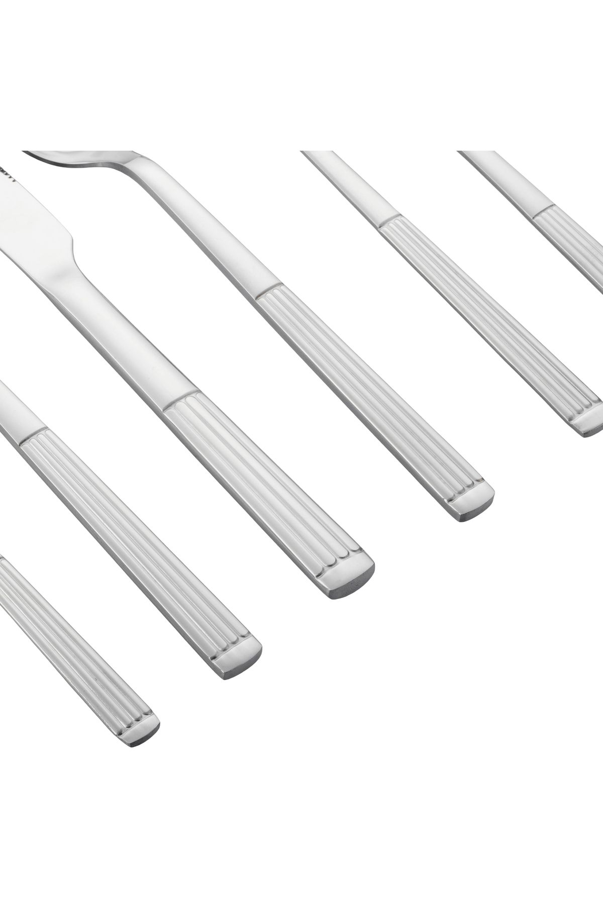ABAREEK-36-Piece Silver and Gold Stainless Steel Flatware Set 7