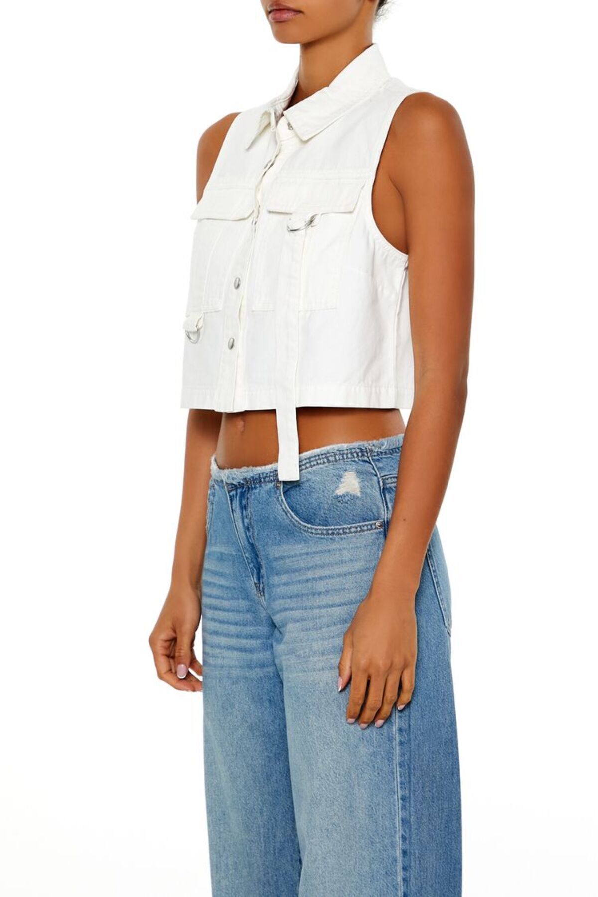 Forever 21 Twill Cep Detaylı Bluz