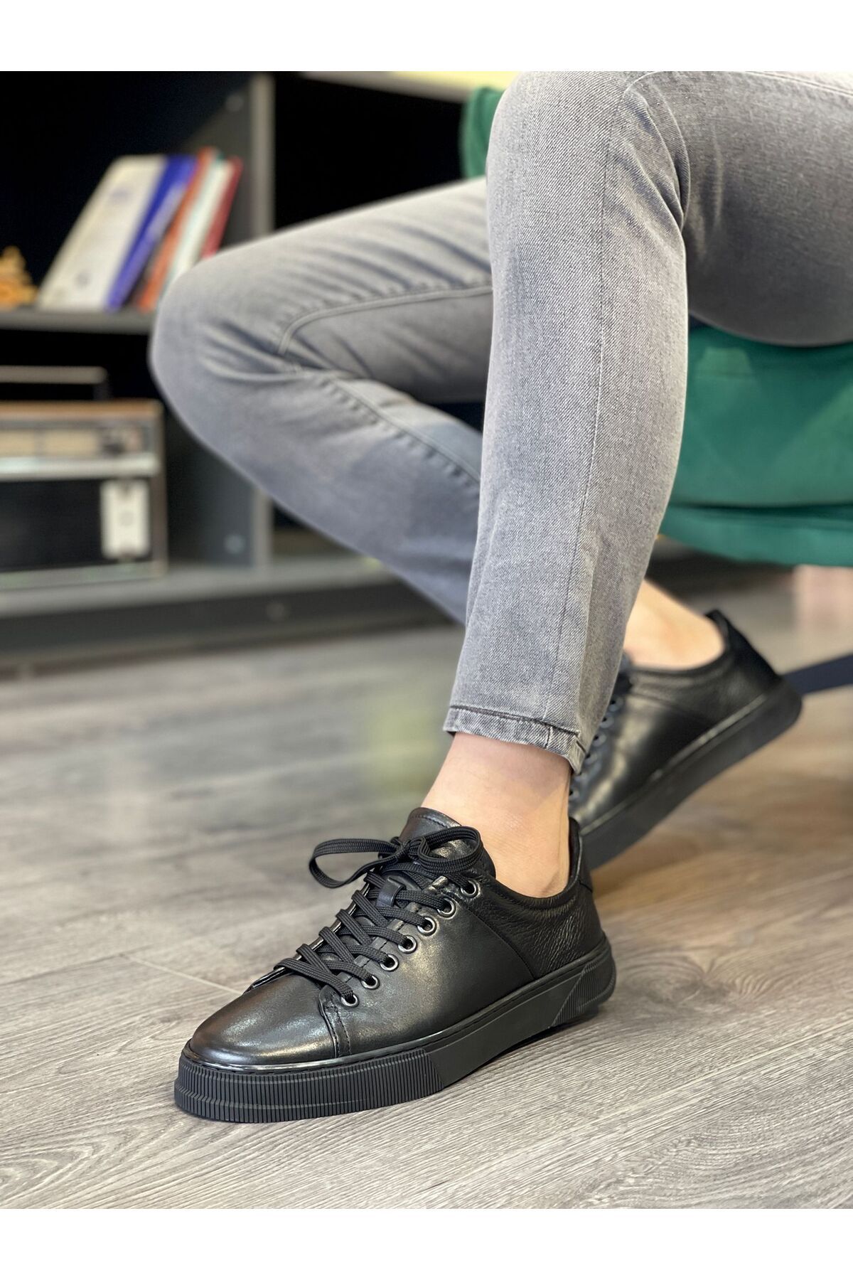MOR KUNDURA Hakiki Deri Günlük Kullanım Sneakers Erkek Ayakkabı
