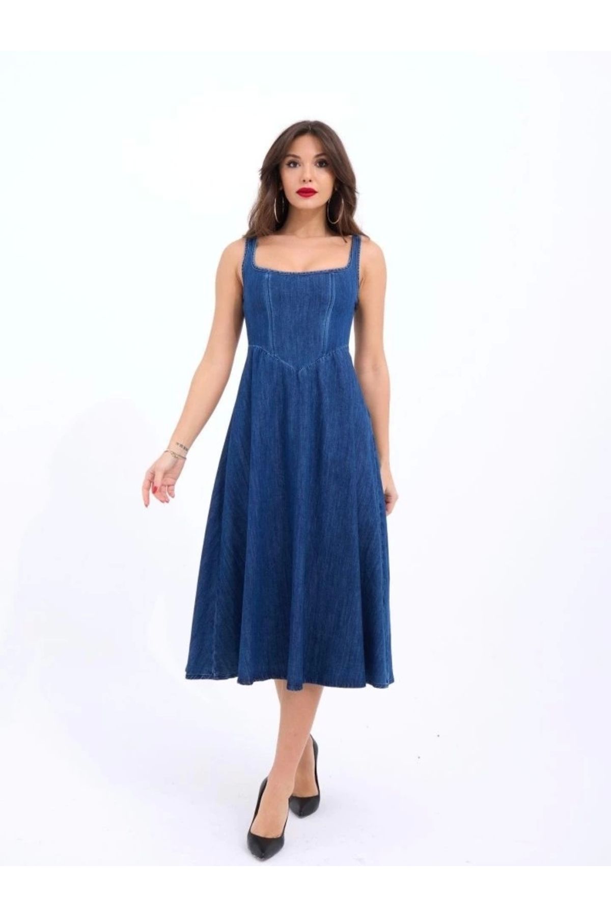 nedo7 7142 KOT ELBİSE-MAVİ