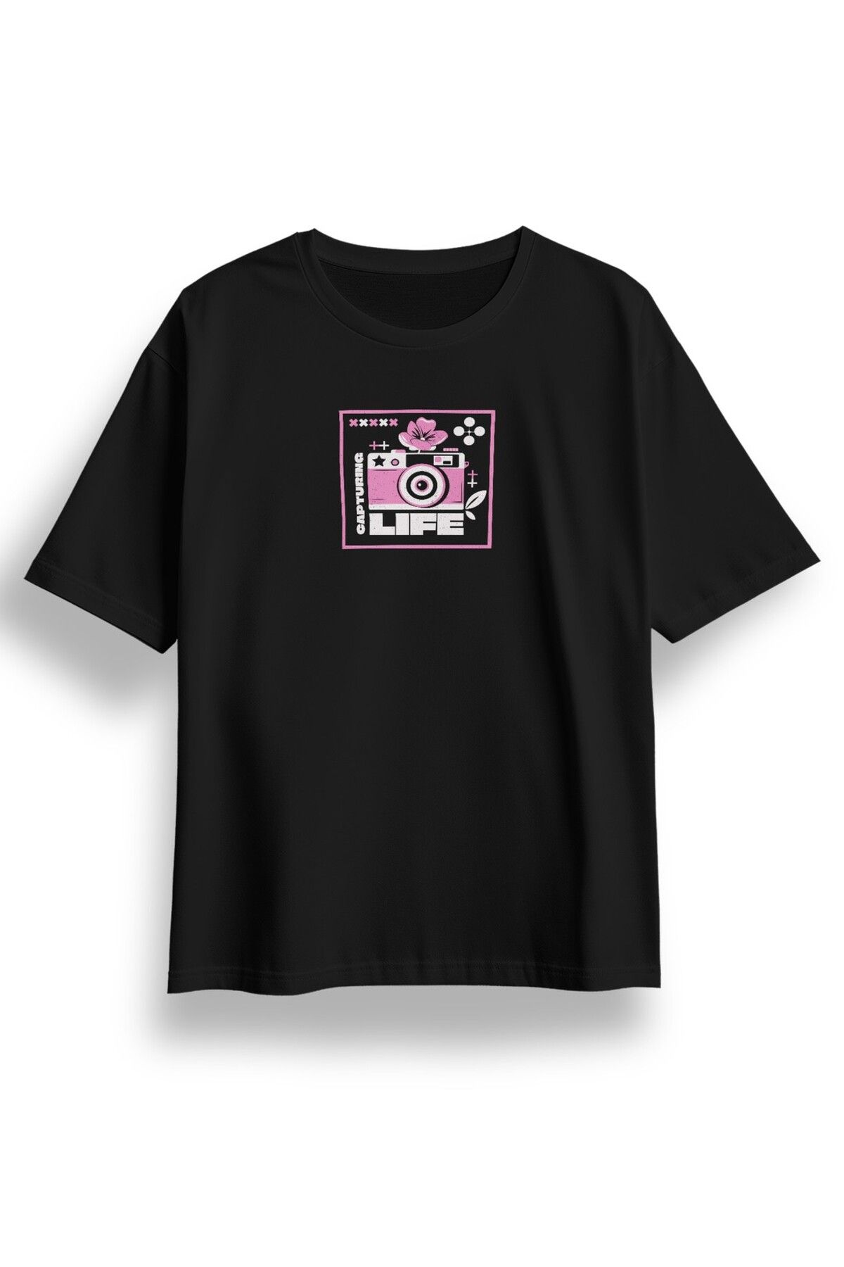 LUMARTA Oversize Capturing Life Baskılı Tshirt