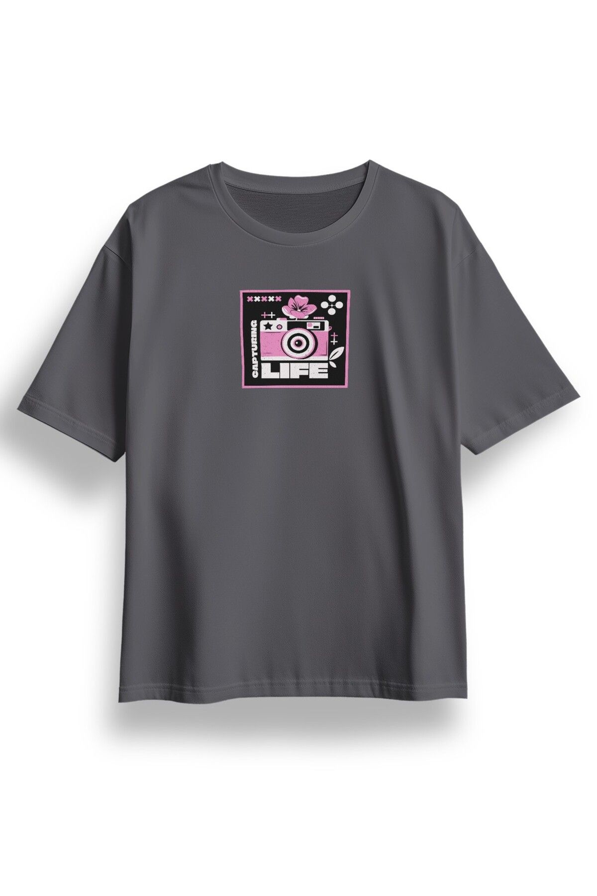LUMARTA Oversize Capturing Life Baskılı Tshirt