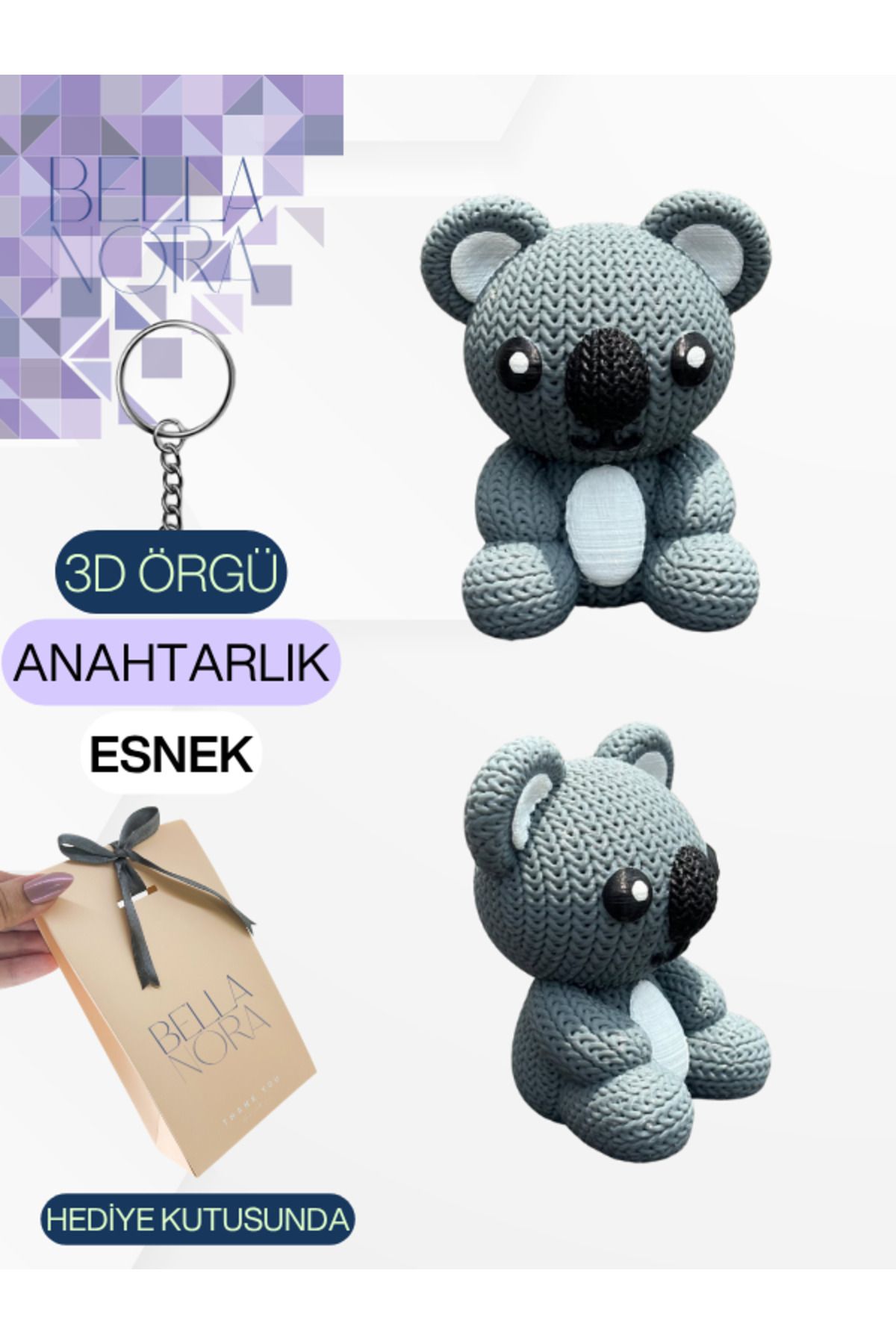 Bellanora Örgü Anahtarlık En Sevilen Animasyon Çizgi Film Hayvan Kahramanları Amigurumi Özel Hediye Kutusunda