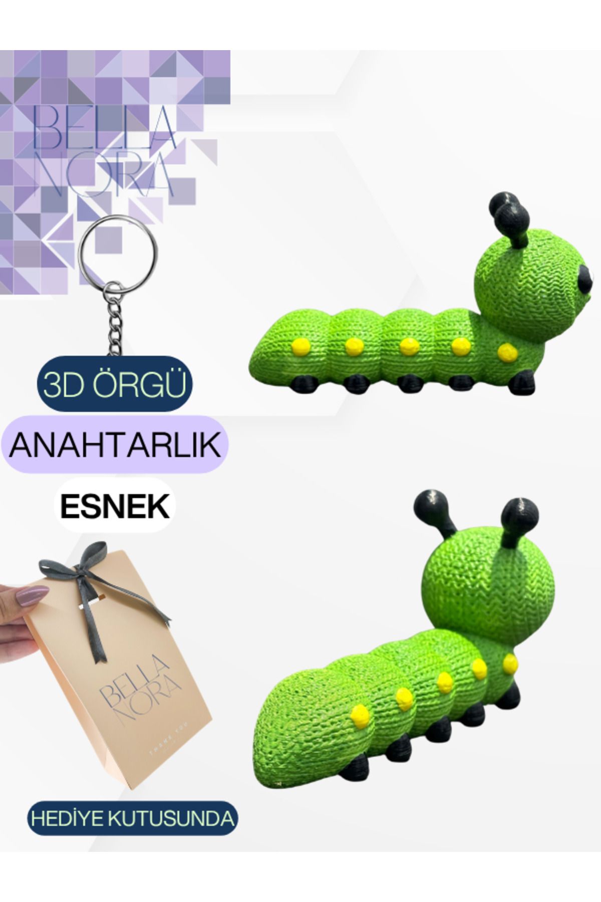 Bellanora Örgü Anahtarlık En Sevilen Animasyon Çizgi Film Hayvan Kahramanları Amigurumi Özel Hediye Kutusunda