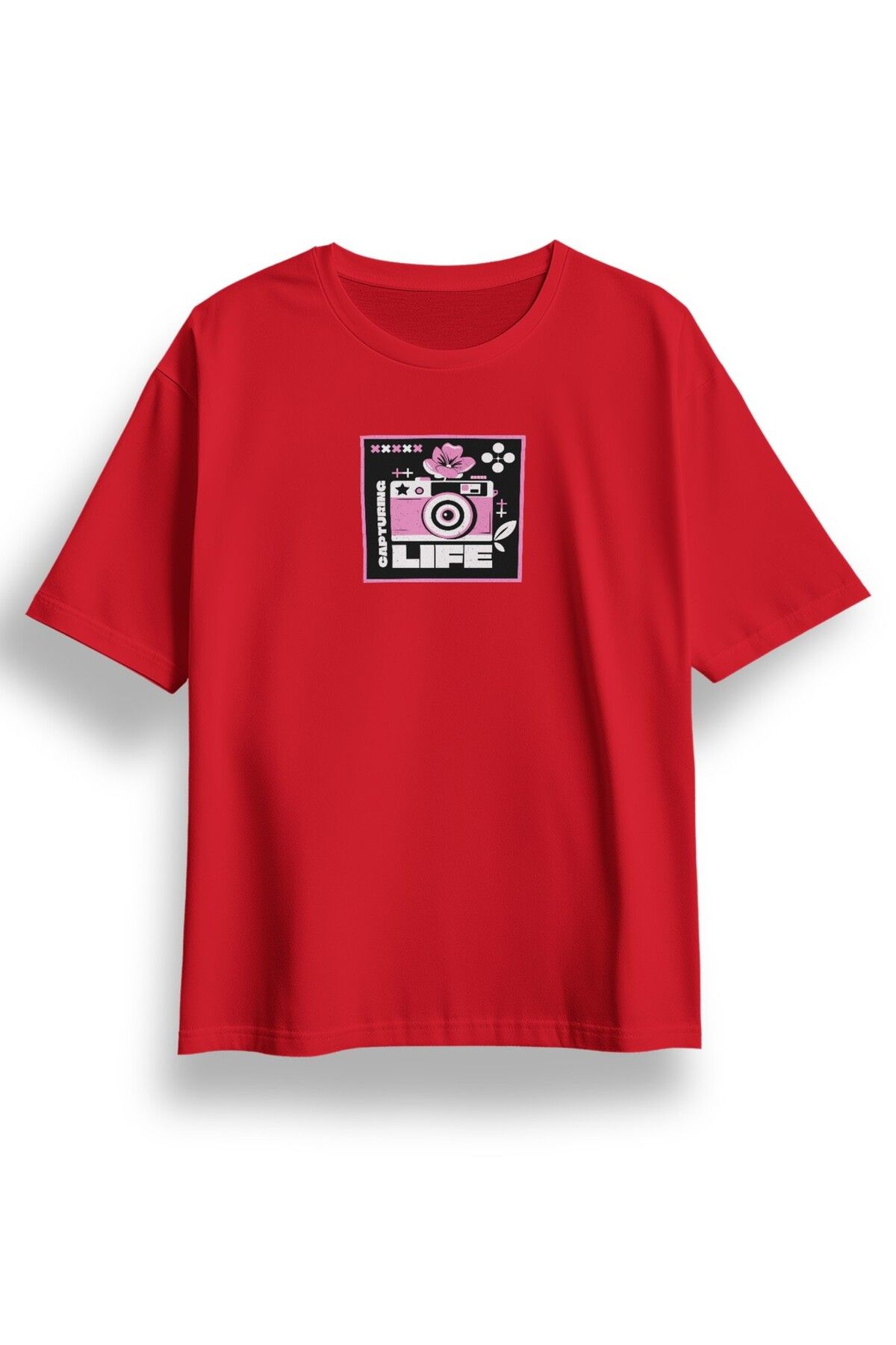 LUMARTA Oversize Capturing Life Baskılı Tshirt