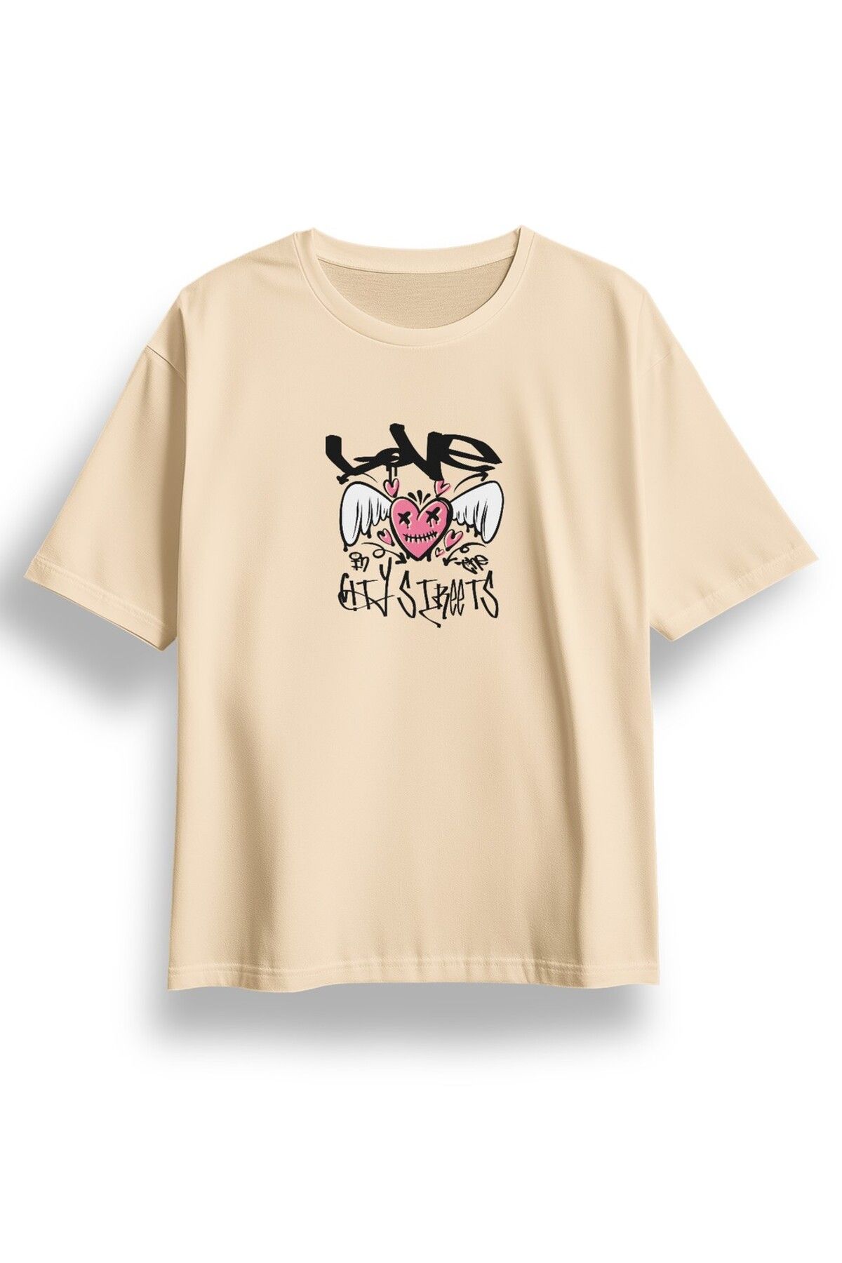 LUMARTA Oversize City Streets Baskılı Tshirt