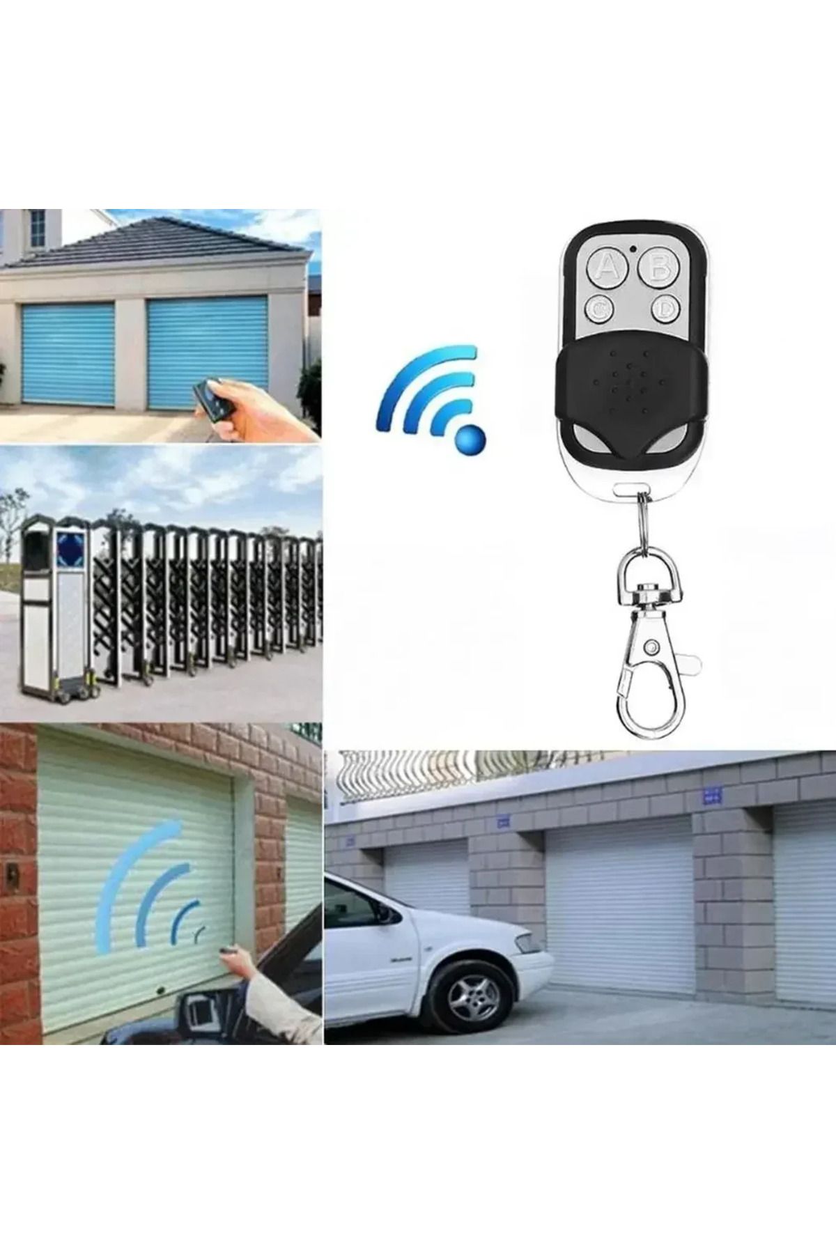 Choice-433MHz Universal Garage Door Remote, 4-Button RF Cloner, Fixed&Rolling Code Copier, Metal Key Fob... 6