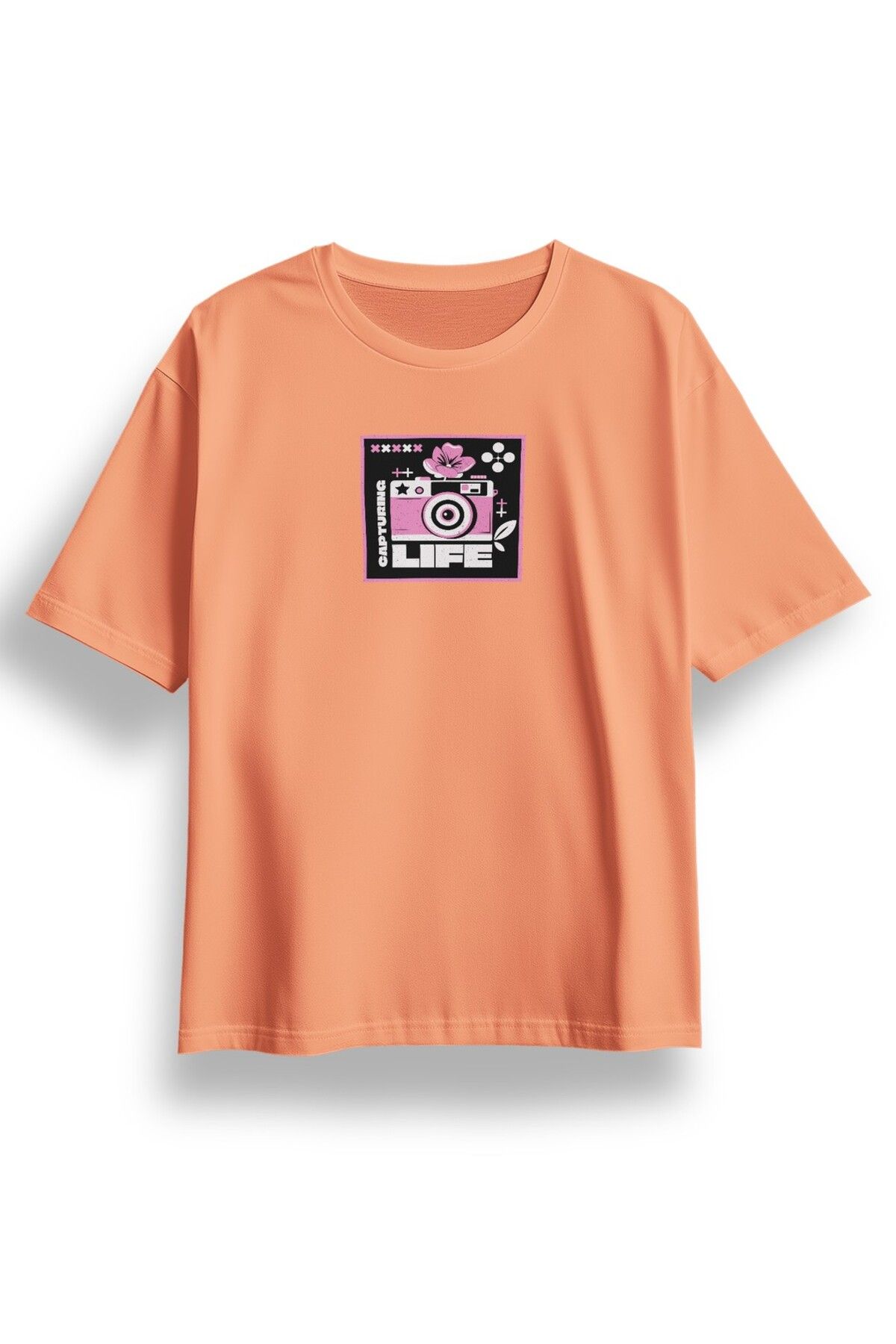 LUMARTA Oversize Capturing Life Baskılı Tshirt
