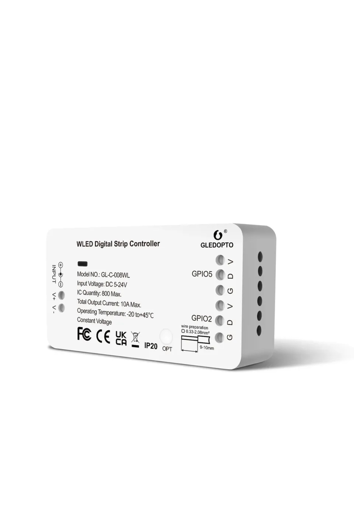 Choice-GL-C-008WL WLED Digital Light Strip Controller WIFI DC5-24V Support WS2812 2811 SK6812 and other RGB 1