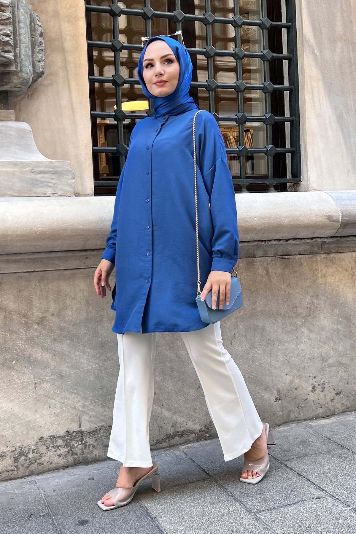 Rimel Moda Carina Gömlek İndigo