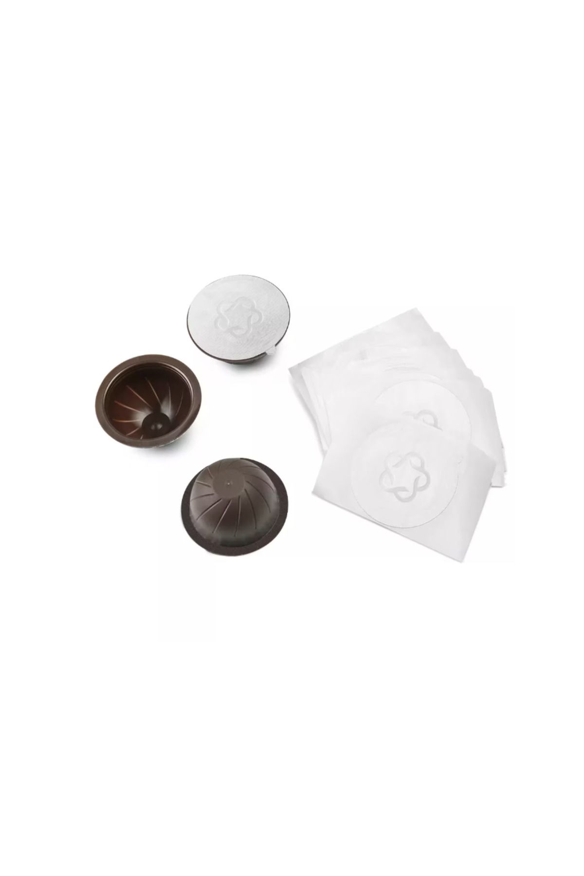 motor starter Set 2 Capsule Cafea Compatibil Nespresso Vertuo, Reutilizabil/lavabil Si 30x Folii De Unica Folosint - One Size