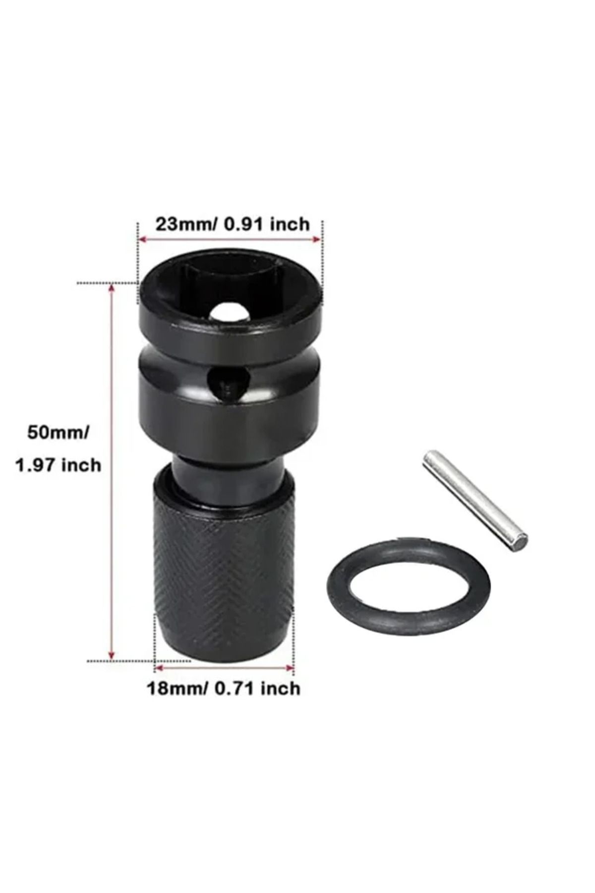 DUTRIEUX-Set Spanner Drive Converter Quick Release Tools 1/2 Inch Square To 1/4 Inch Hex Ratchet Socket Impac 1