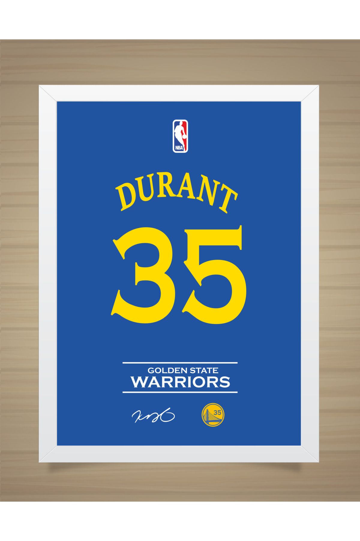 Erdizayn 21x30 cm Kevin Durant Forma Tasarımlı Poster Çerçeveli Tablo 1 mm Şeffaf PVC Korumalı