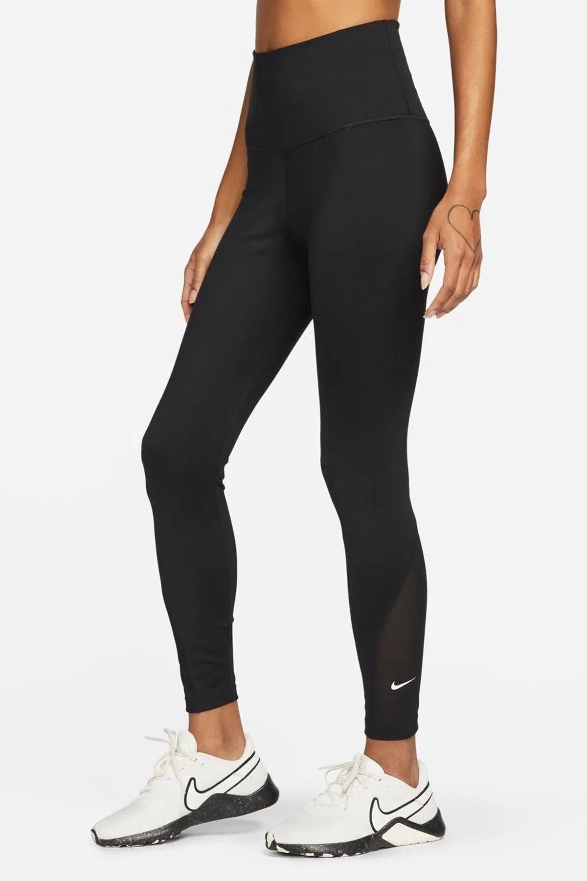 Nike One Dri Fit High Rise 7/8 Length Women's Tight Kadın 2 Cepli Antrenman Taytı Siyah