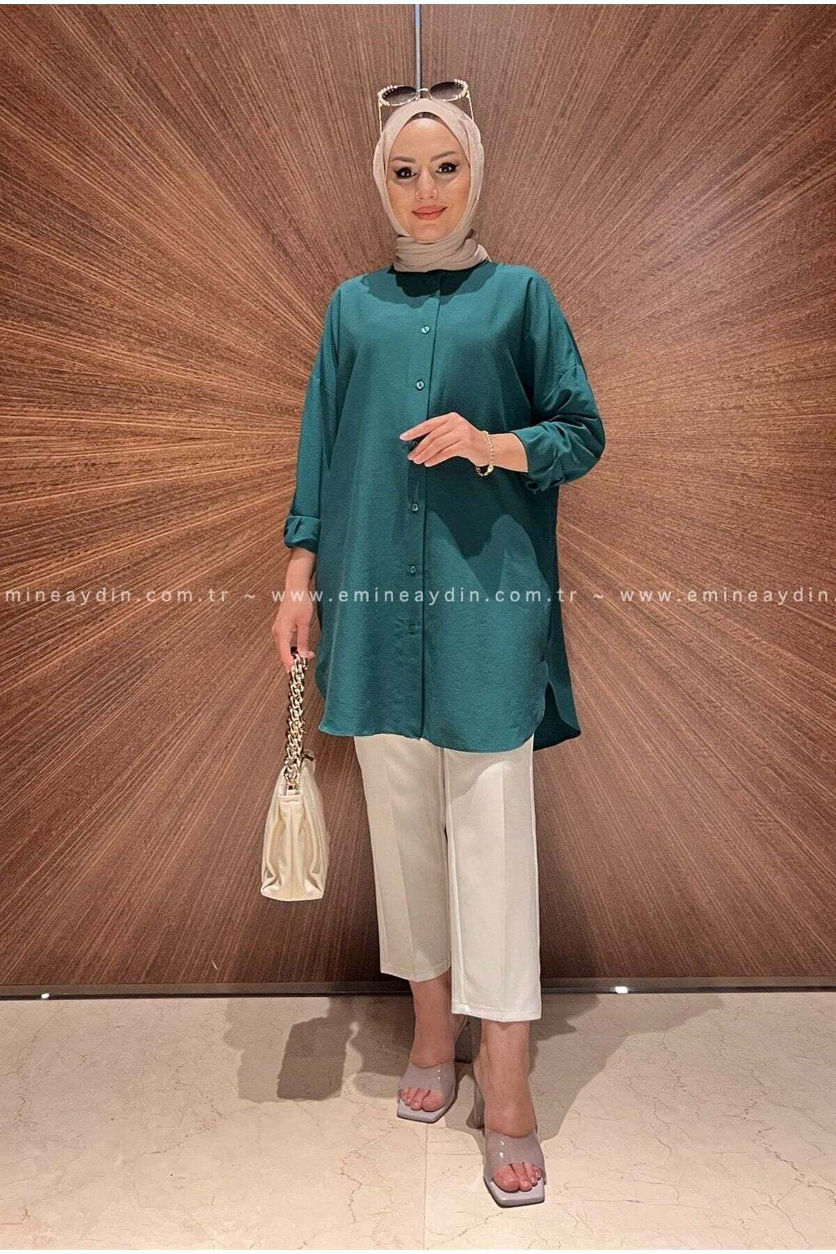 Rimel Moda Carina Gömlek Zümrüt