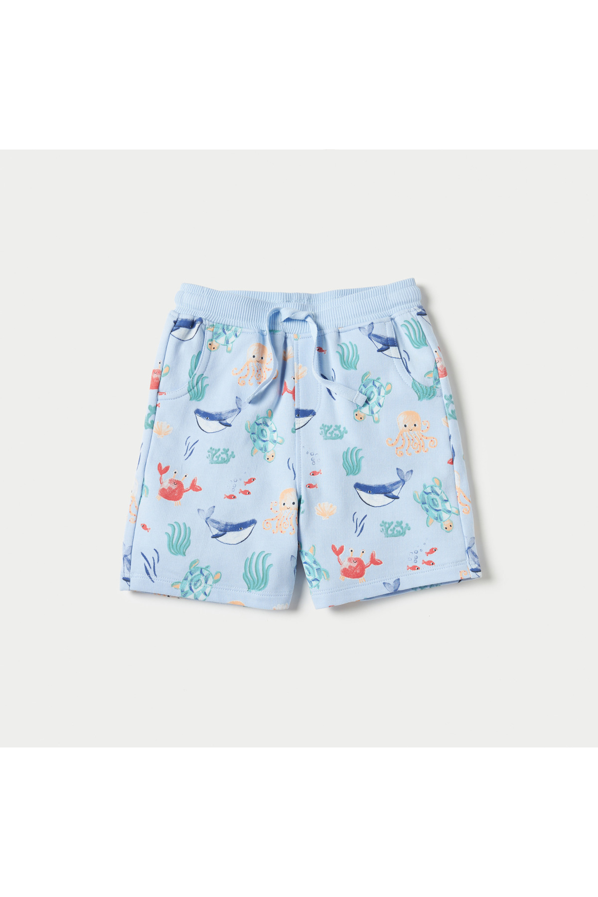 Juniors-Underwater Print Shorts With Drawstring Closure - Set Of 2 3