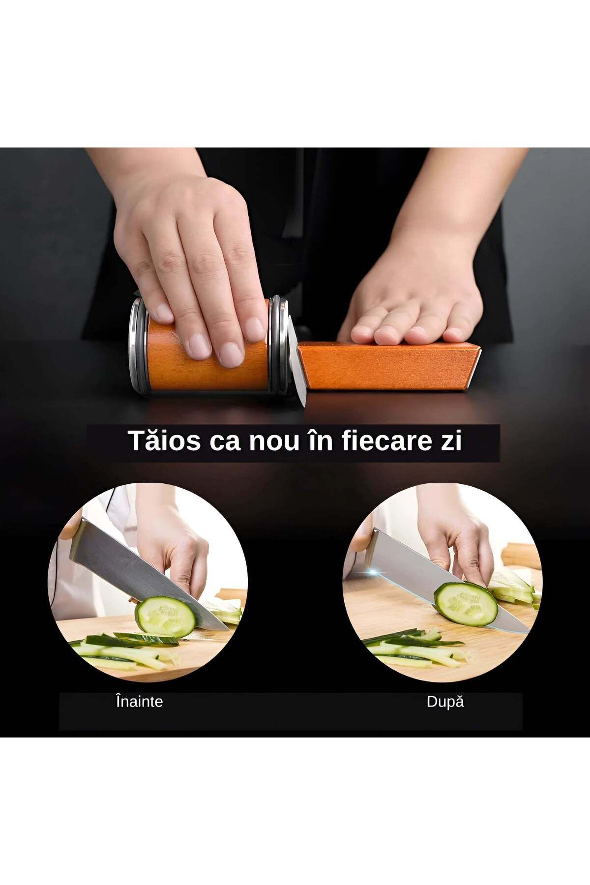 Köken-Knife Sharpening Kit With Rolling System, Diamond Sharpening Stone, 2 Angles 15°/20°, Wood 7