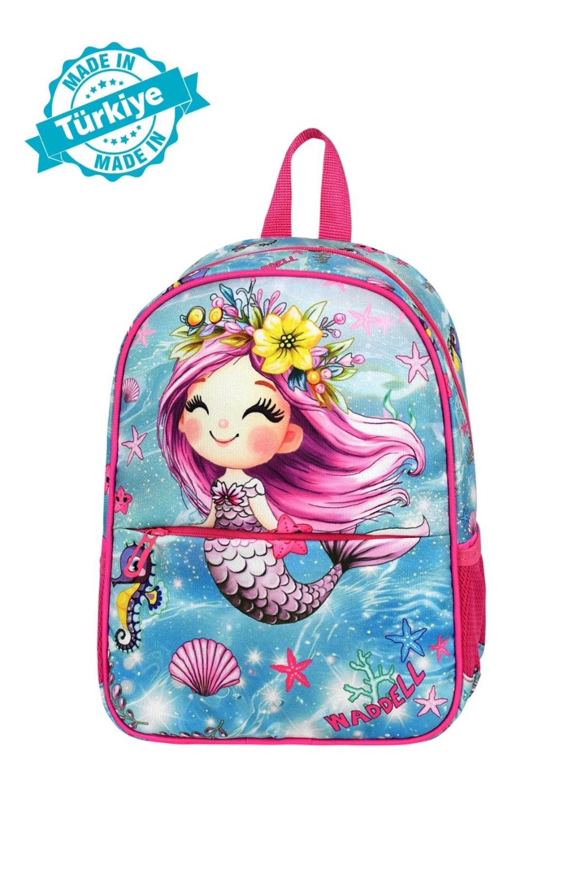 great bags Okul Öncesi Ana Sınıfı Çantası Tasarım Deniz Kızı Desen Anaokulu Kız Çocuk Günlük, Kreş Sırt Çantası