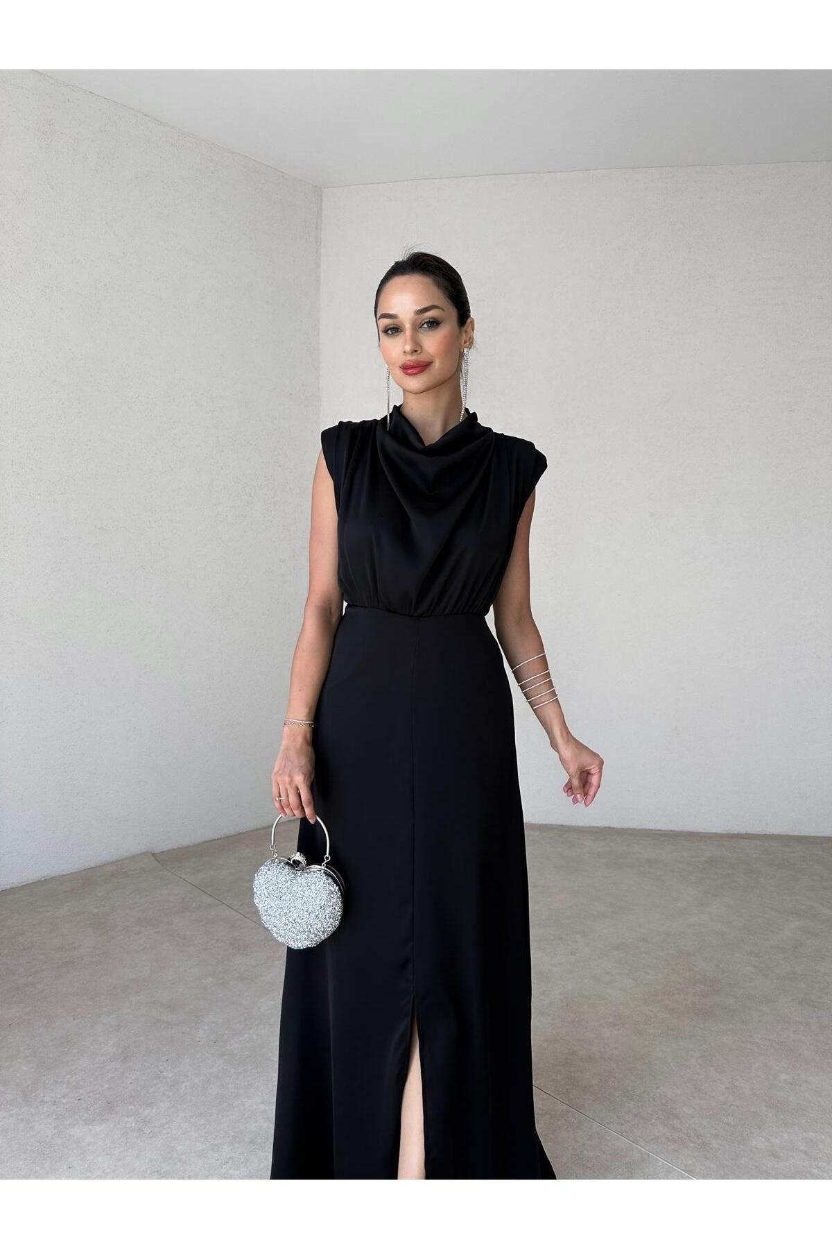 Mooi Butik Shelton Elbise. 0101 - Siyah
