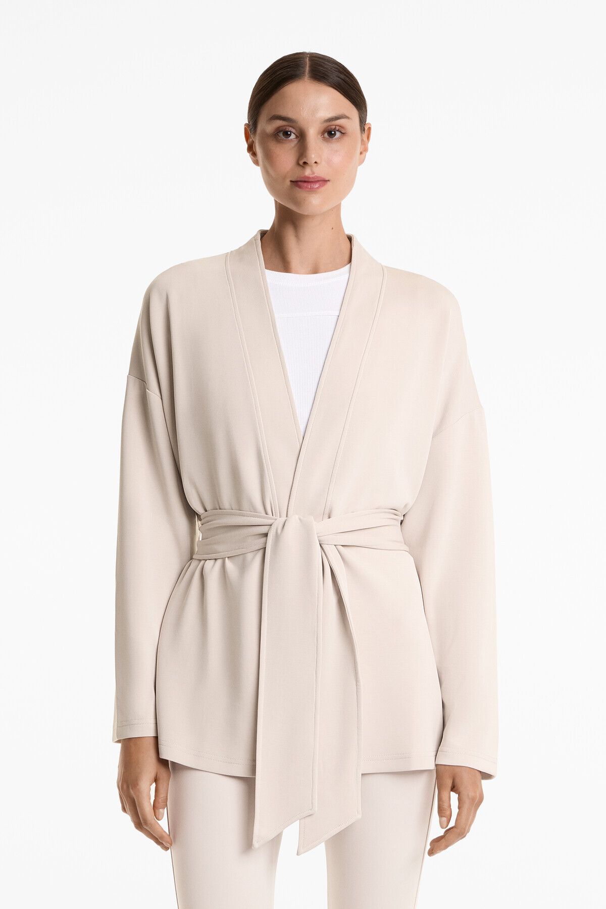 Oysho-Long Soft Touch kimono jacket with modal 1