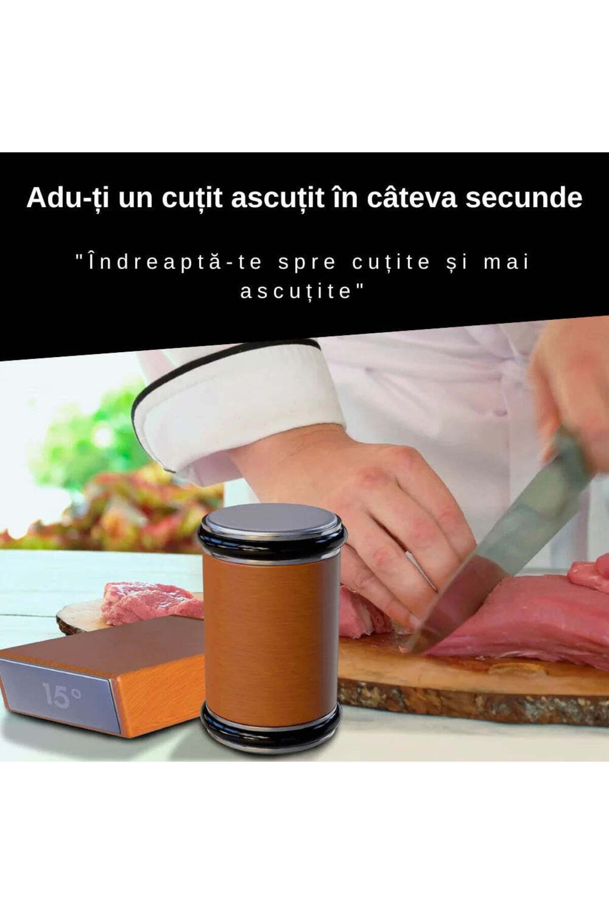 Köken-Knife Sharpening Kit With Rolling System, Diamond Sharpening Stone, 2 Angles 15°/20°, Wood 10