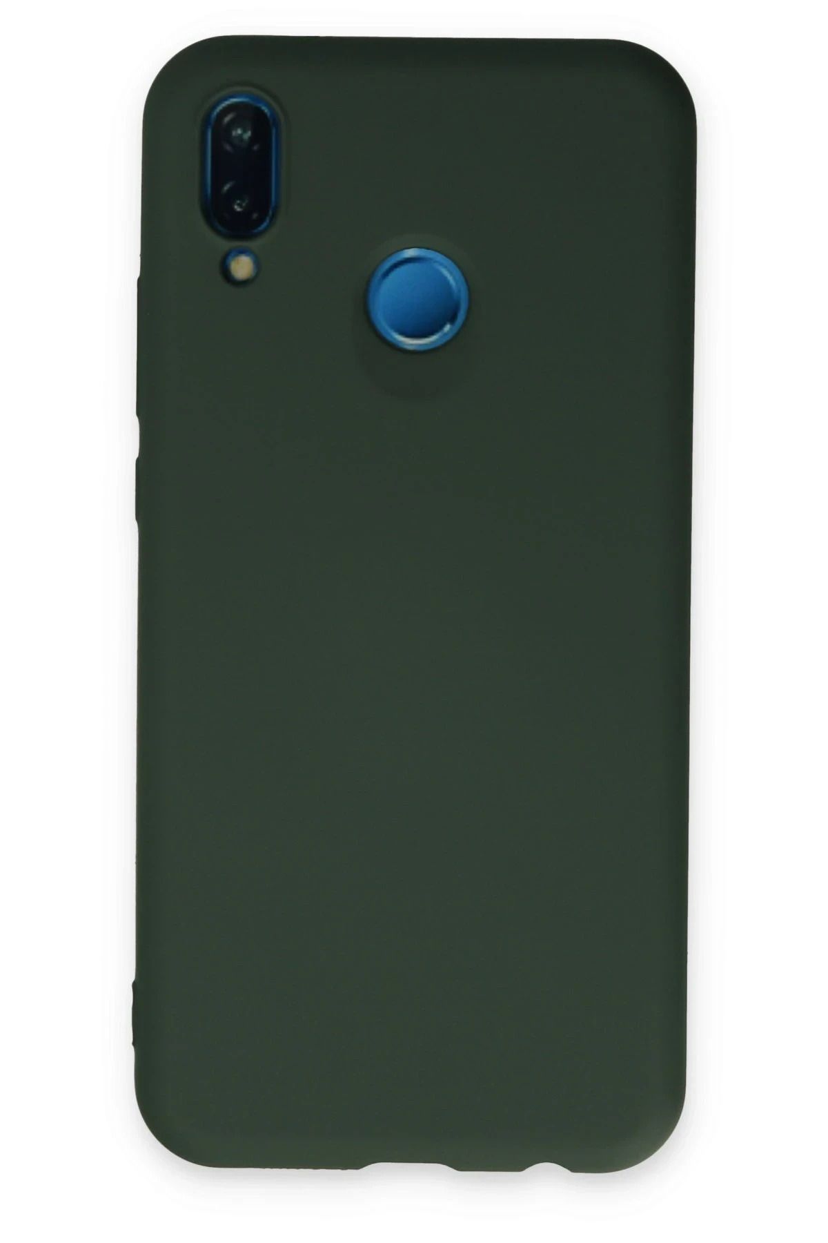 NewFace Huawei P20 Lite Kılıf Nano içi Kadife Silikon - Koyu Yeşil LZWDR